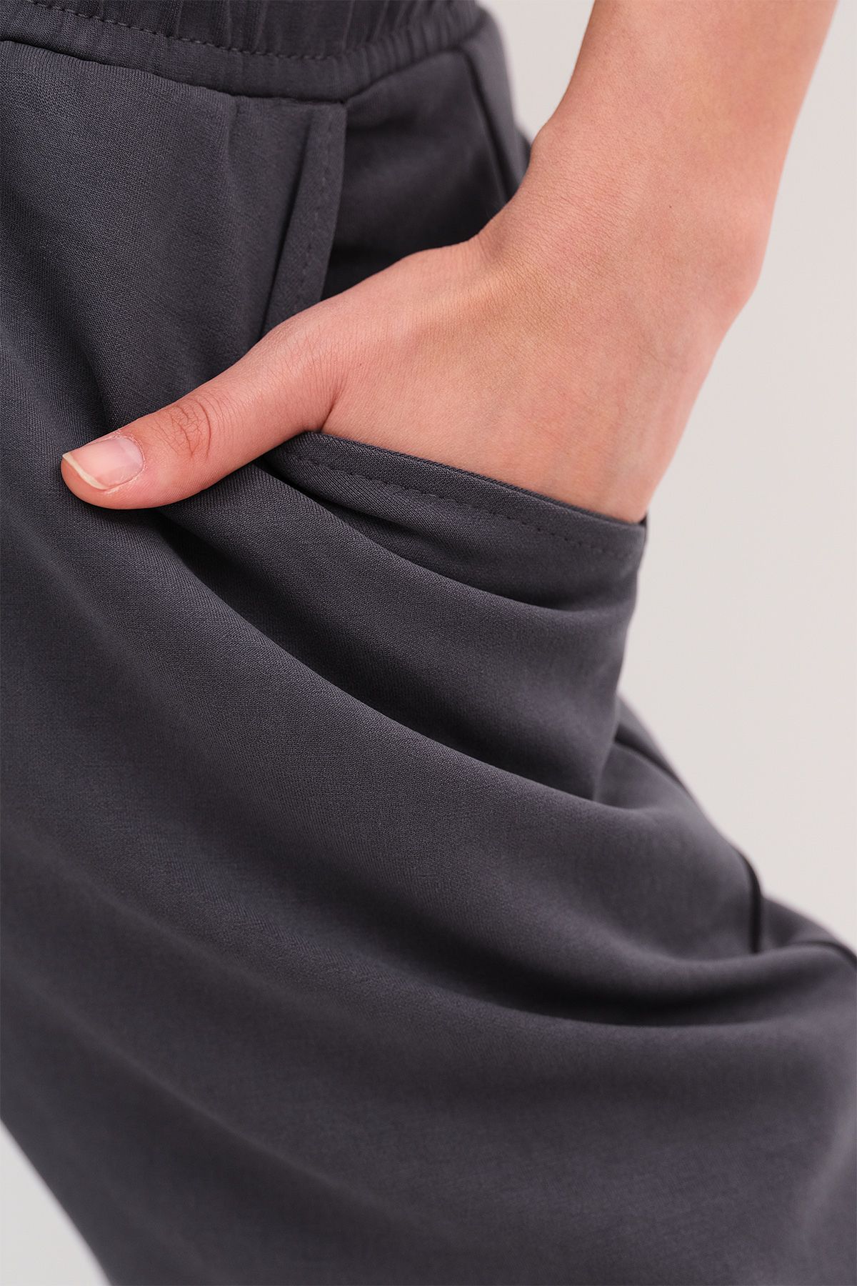 Addax-Modal Fabric Elastic Waist Sweatpants - EŞF11053-K5 3