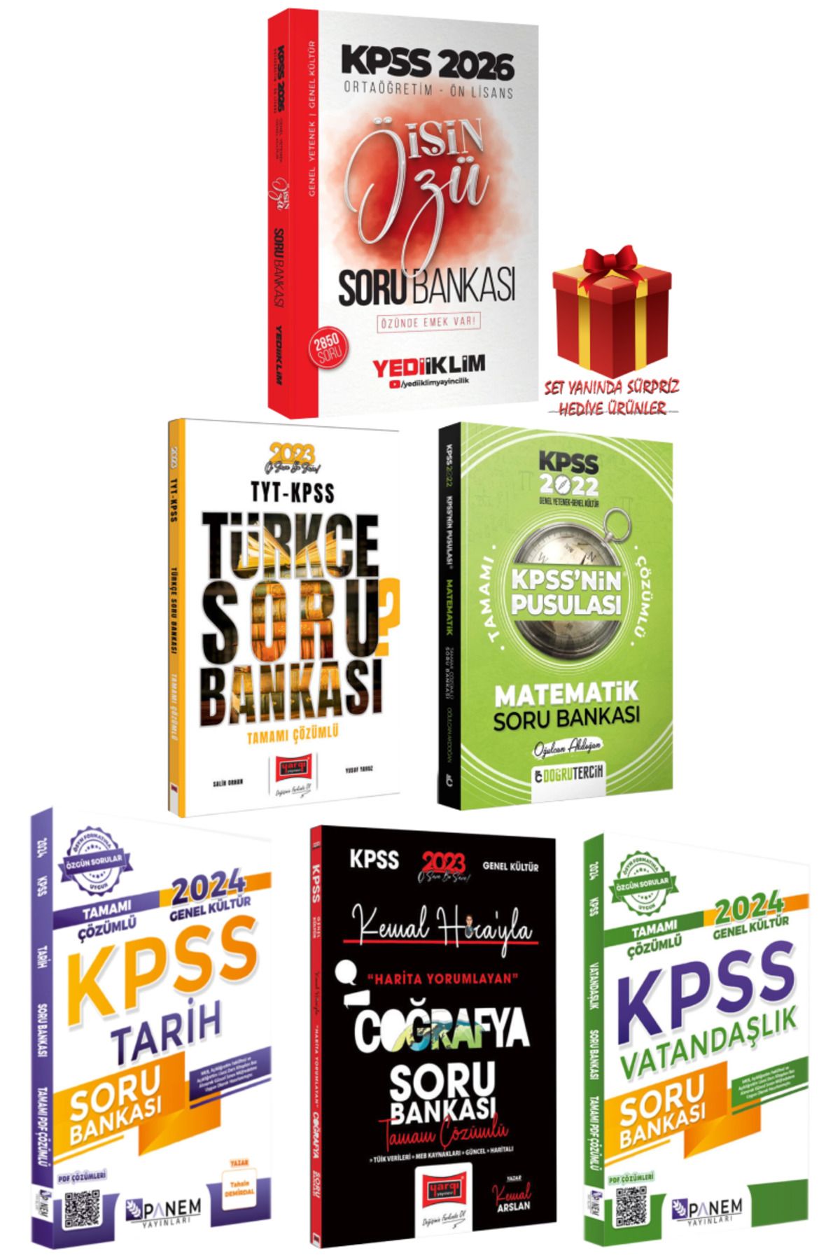 Yediiklim Yayınları 2026 KPSS Ortaöğretim-Ön Lisans İşin Özü Soru Bankası+Türkçe Matematik Tarih Coğrafya Vatandaşlık SB