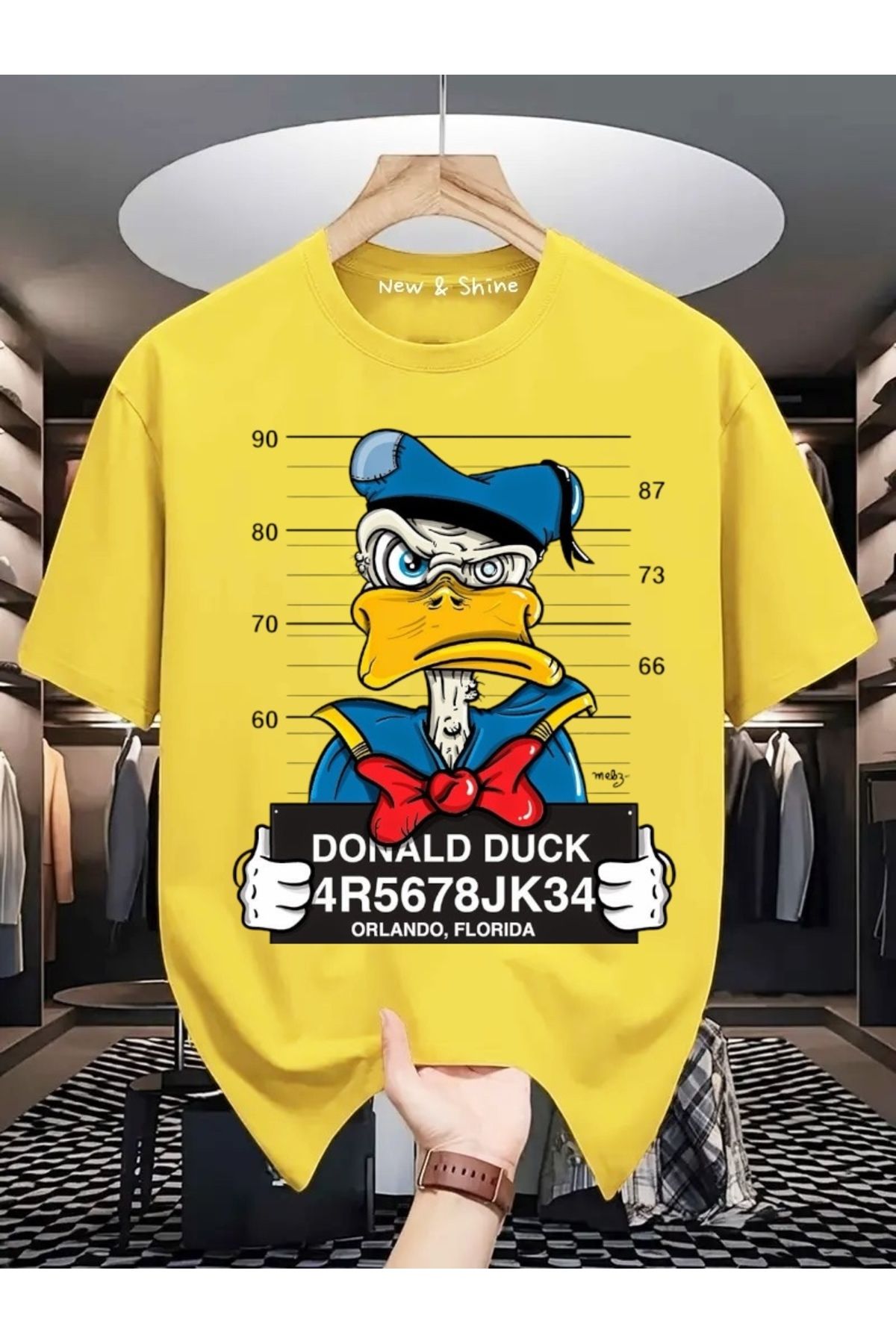 New Shine Donald Duck Baskılı Oversize T-Shirt