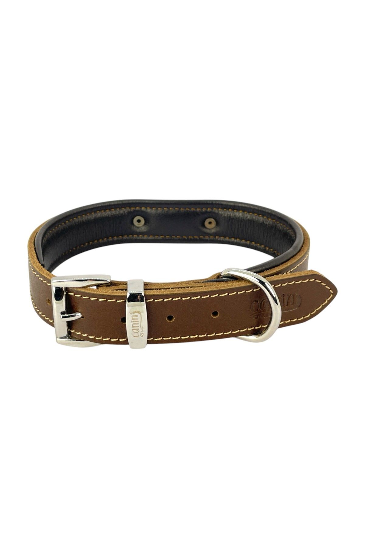 Canini Collar Kişiselleştirilmiş Hakiki Klasik Deri Köpek Tasması, Dayanıklı-Yumuşak Deri Alt Kısım