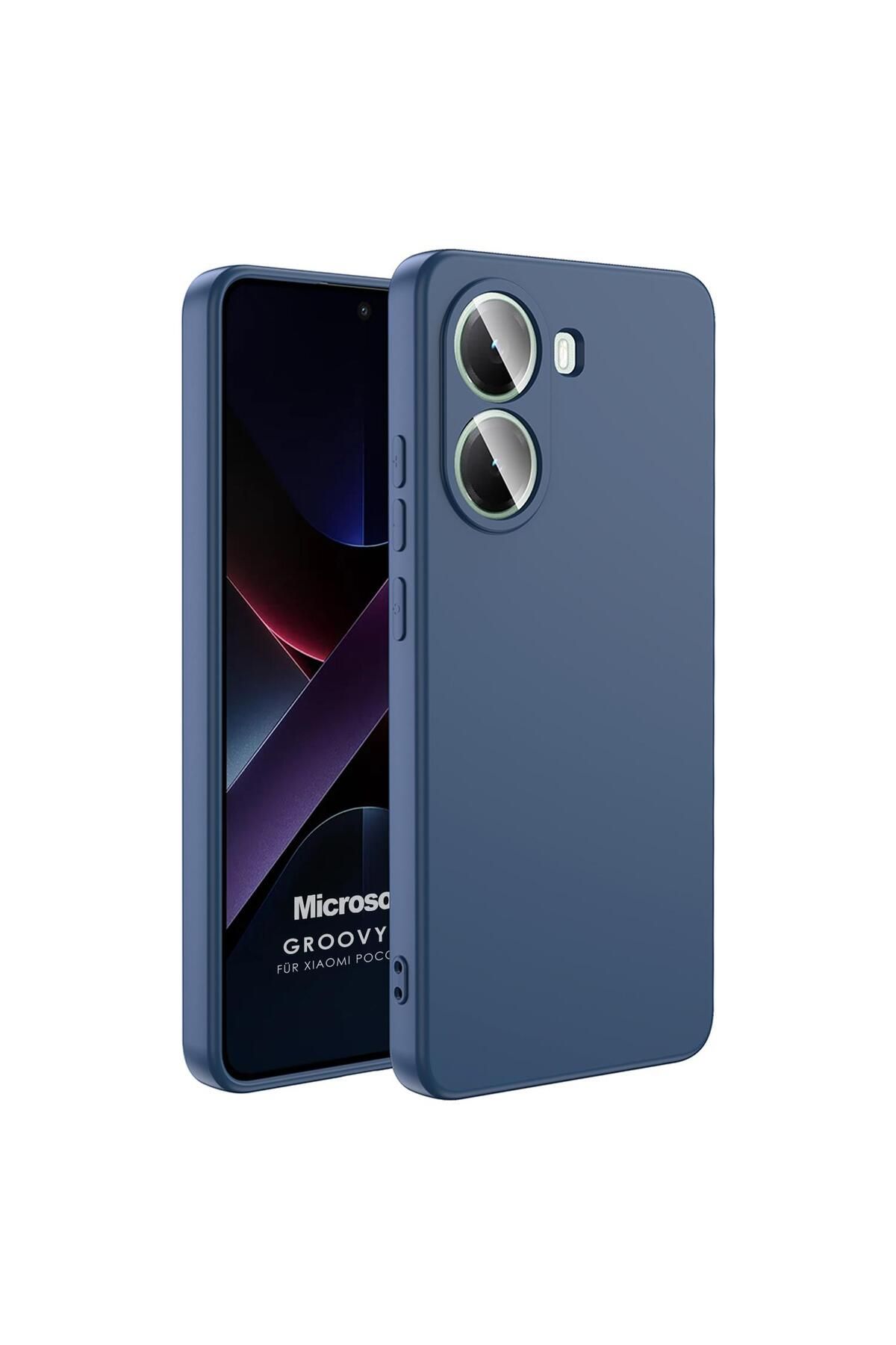 Microsonic Xiaomi Poco X7 Pro Kılıf Groovy Soft Lacivert