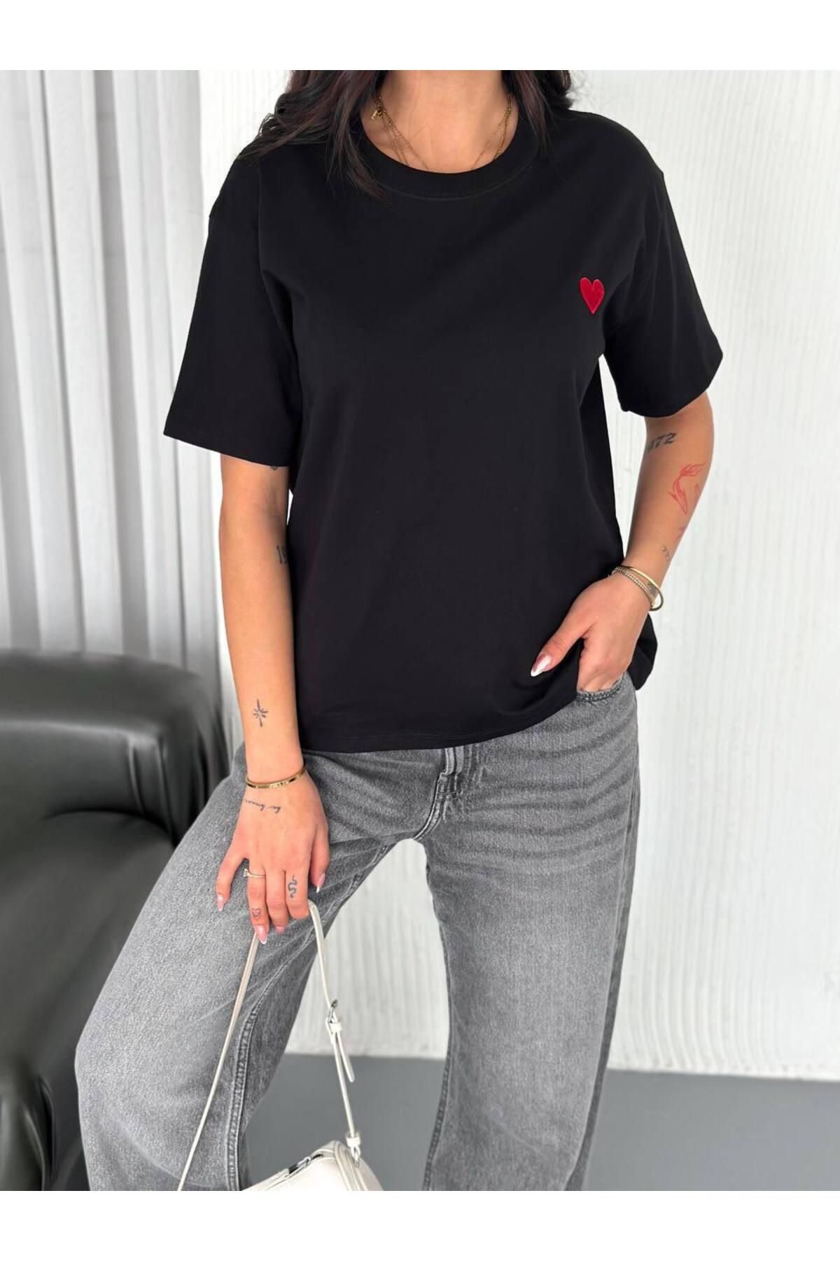 aleksandritbutik ALEKSANDRİT BUTİK KALP TİŞÖRT