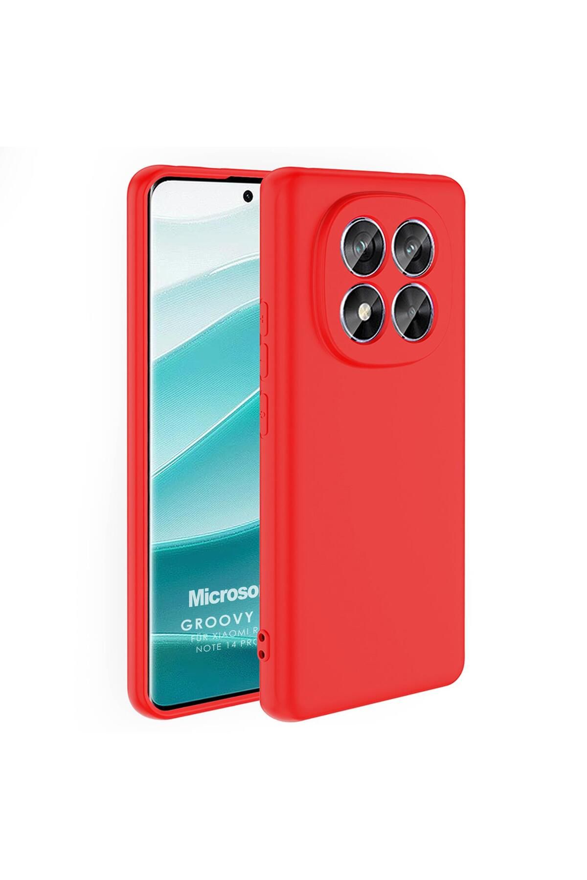 Microsonic Xiaomi Redmi Note 14 Pro 4G Kılıf Groovy Soft Kırmızı