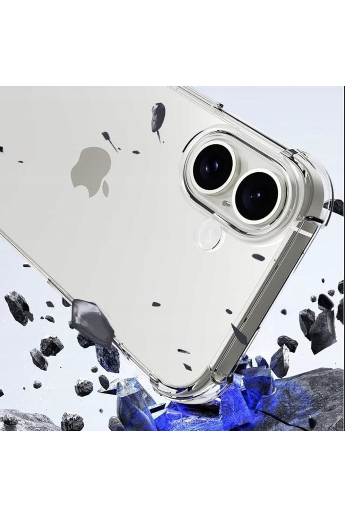 SKYDDAR INNOVATION-Husă pentru iPhone 16 Plus, silicon subțire, antișoc, cu autocolant, transparentă 6