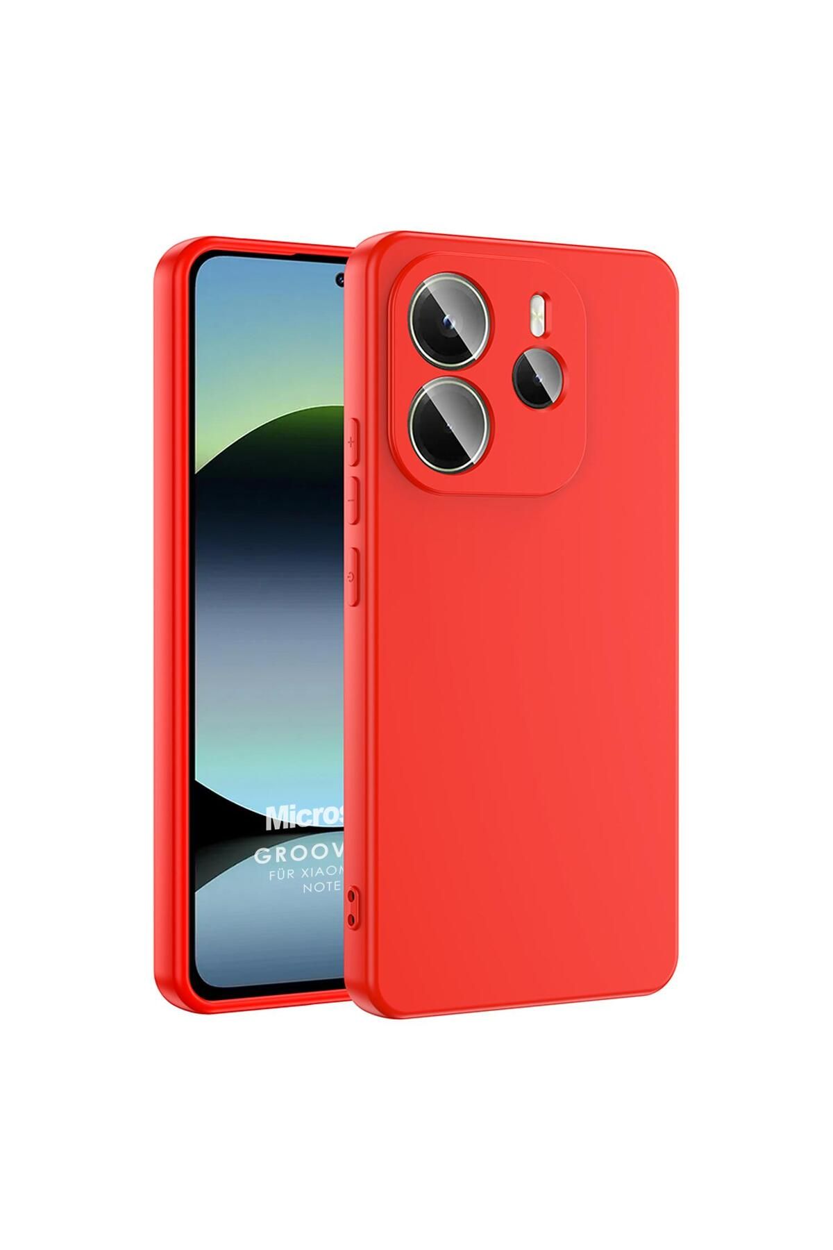 Microsonic Xiaomi Redmi Note 14 4G Kılıf Groovy Soft Kırmızı