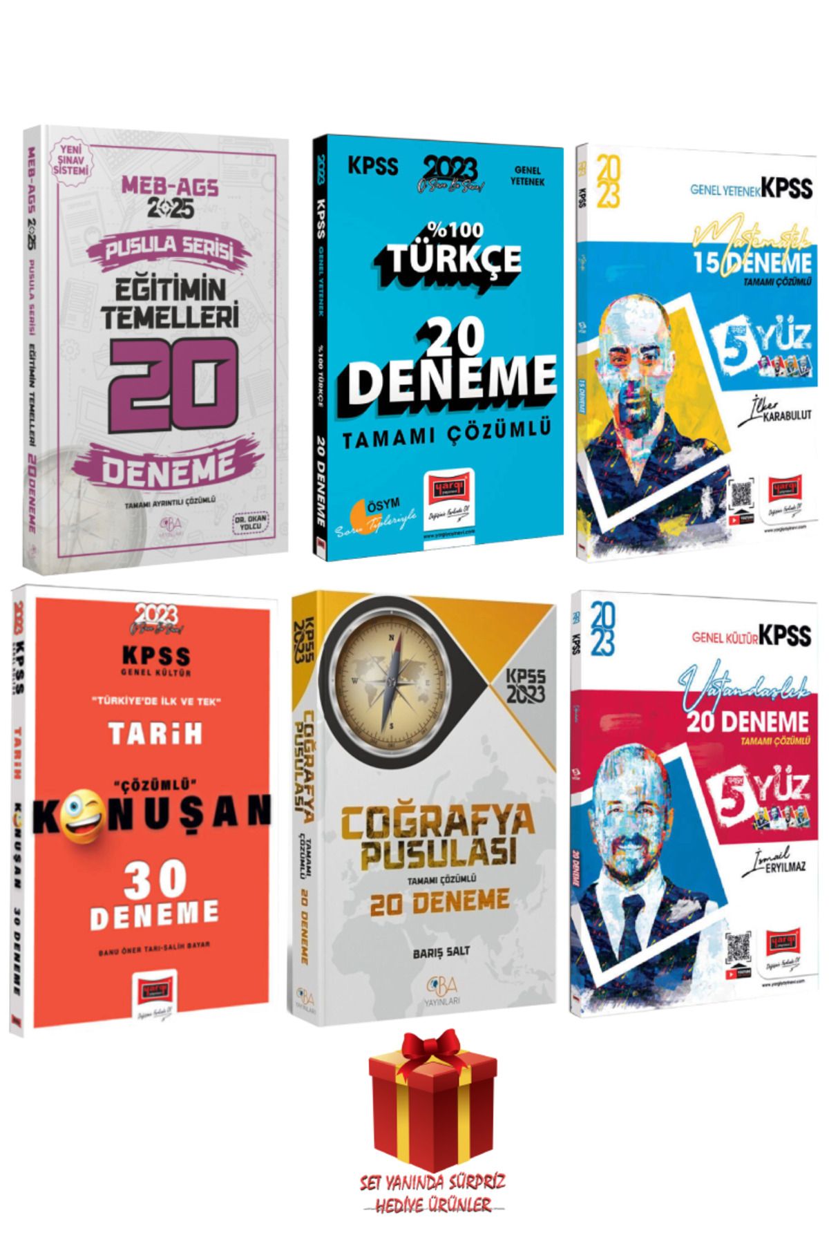 CBA Akademi MEB AGS Pusula Serisi Eğitimin Temelleri 20 Deneme+ Yargı- CBA KPSS Deneme Seti + Sürpriz Hediye