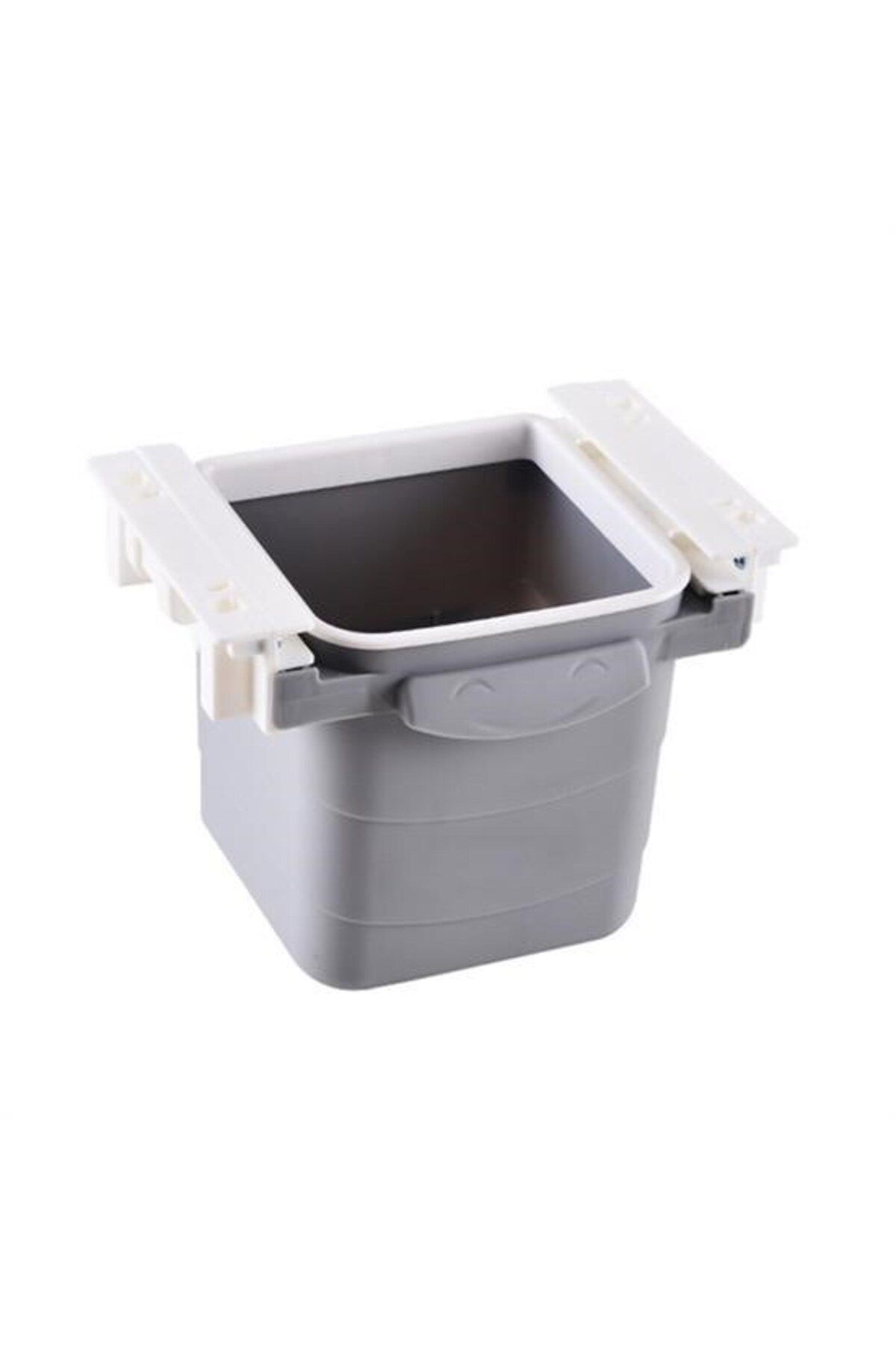 delta online Mini Masa Çöp Kovası Plastik Tezgah Altı Geri Çekilebilir Yapışkanlı Görünmez Bölme Pratik