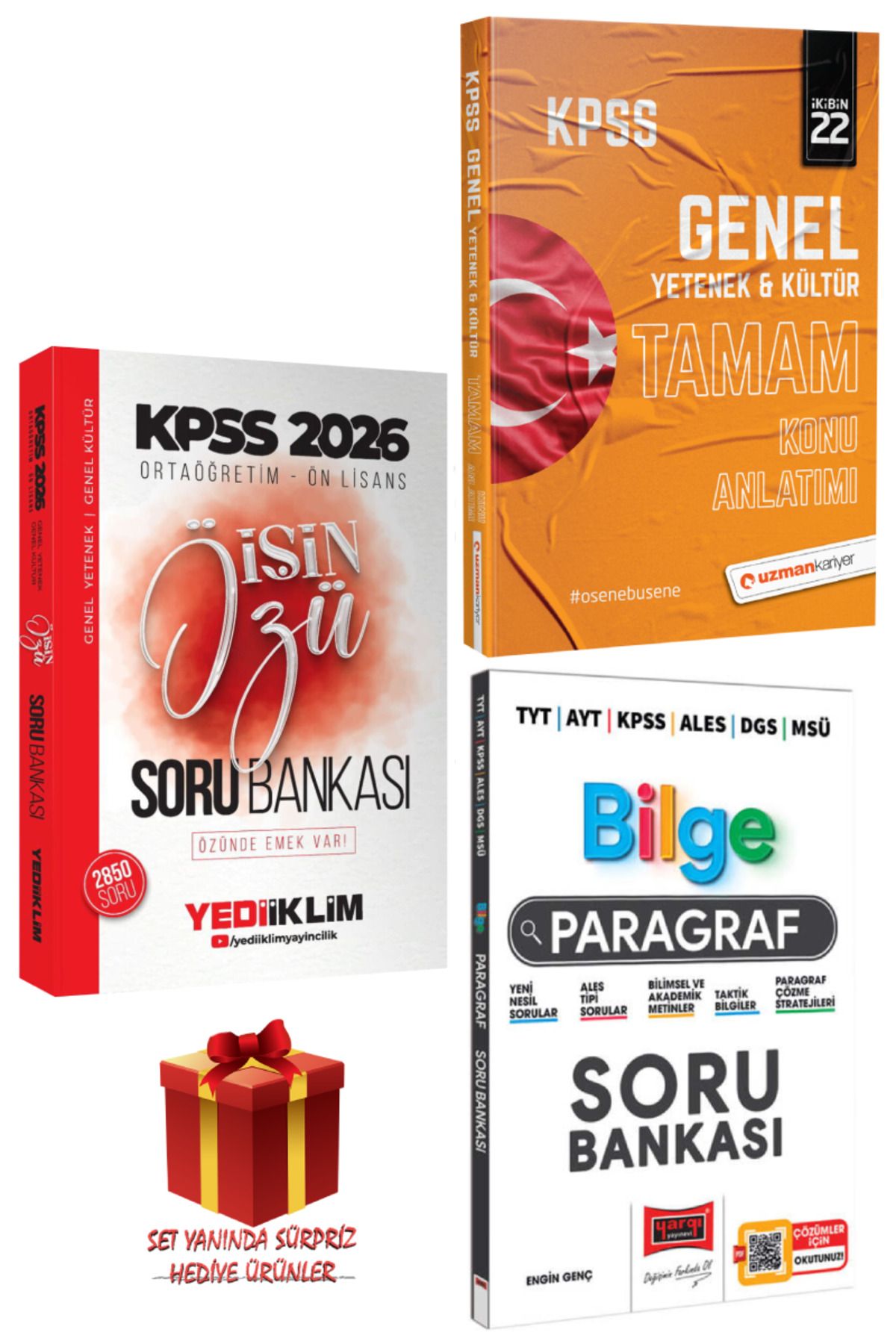 Yediiklim Yayınları 2026 KPSS Ortaöğretim-Ön Lisans İşin Özü Soru Bankası+TAMAM Konu Anlatımı+Paragraf Soru Bankası