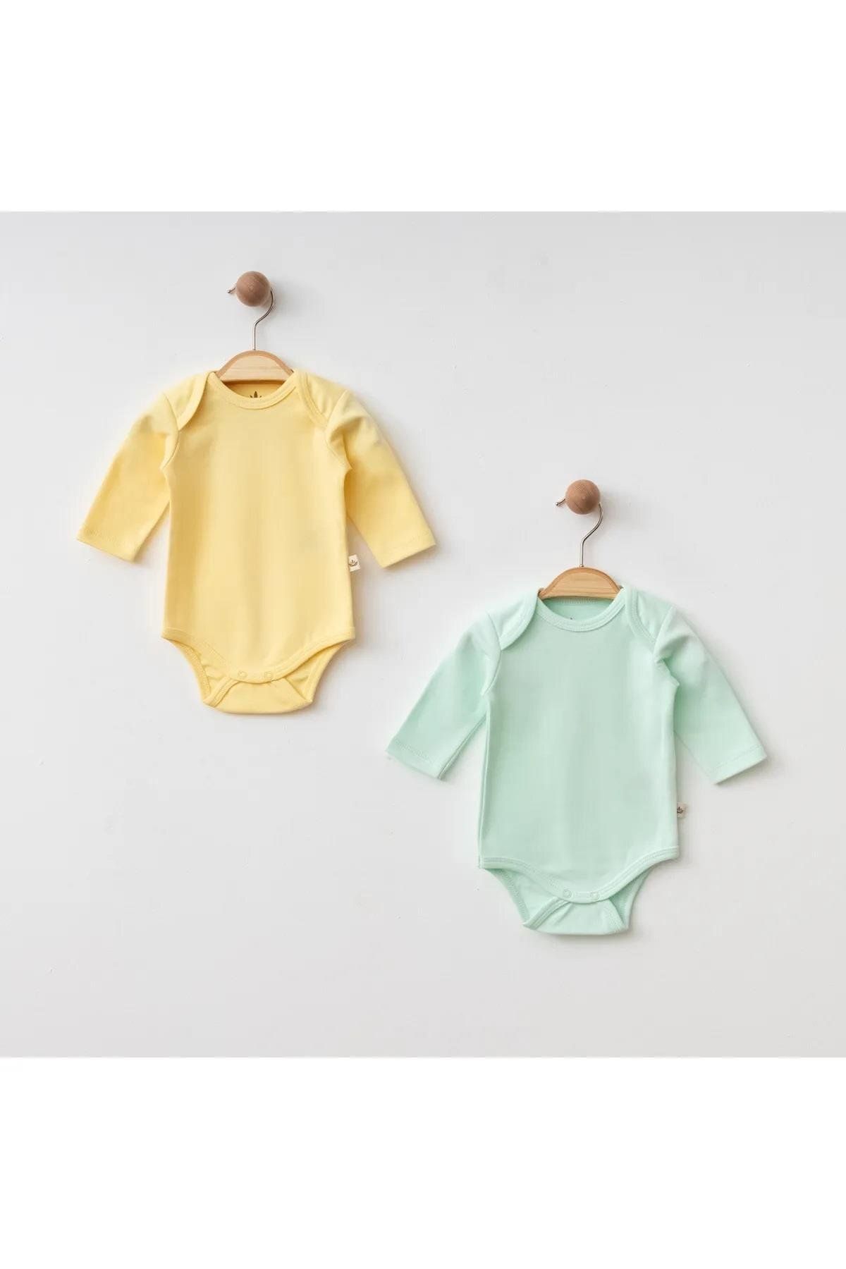 ESLENZA Bebek 2'li Bady Zıbın - Sarı ve Mint Yeşili