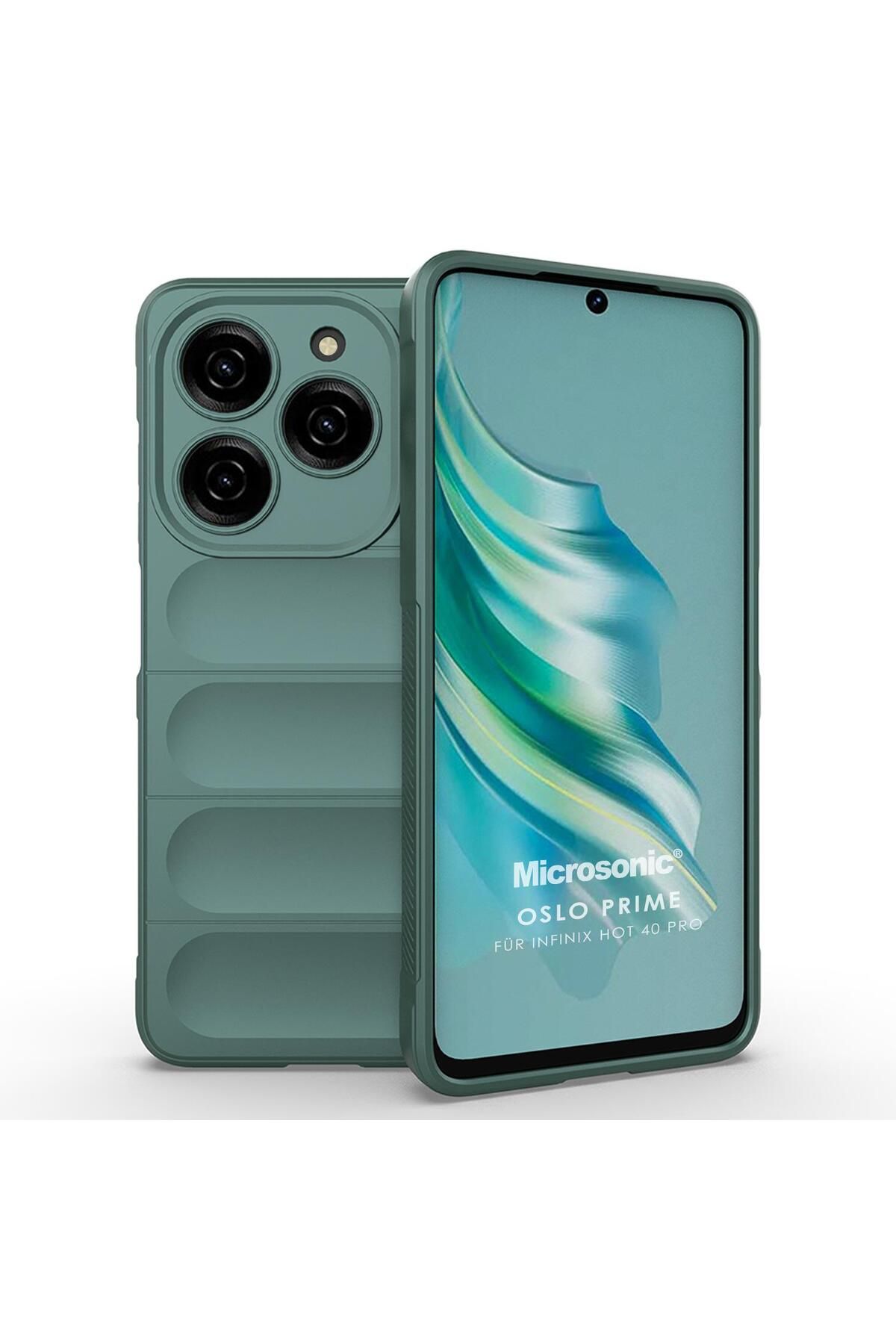 Microsonic Infinix Hot 40 Pro Kılıf Oslo Prime Yeşil