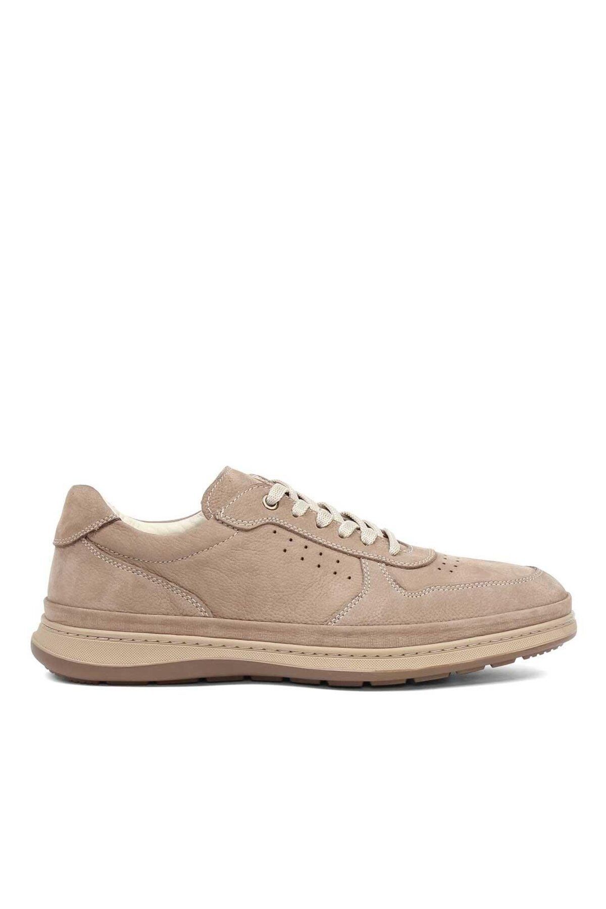 Celal Gültekin Erkek Vizon Bağcıklı Nubuk Deri Sneaker