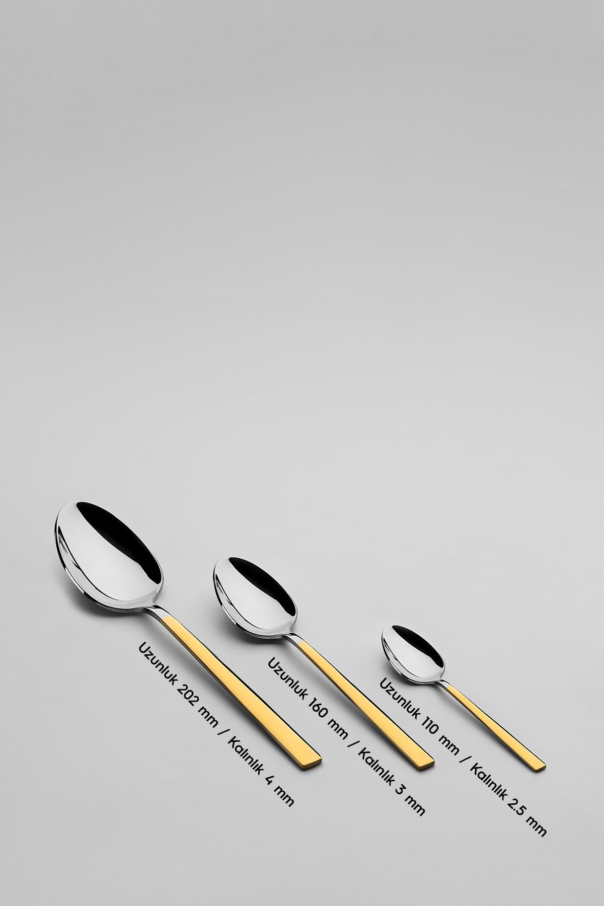 Nehir-Dalyan Gold Plain 12-Piece 72-Piece Cutlery Set 7