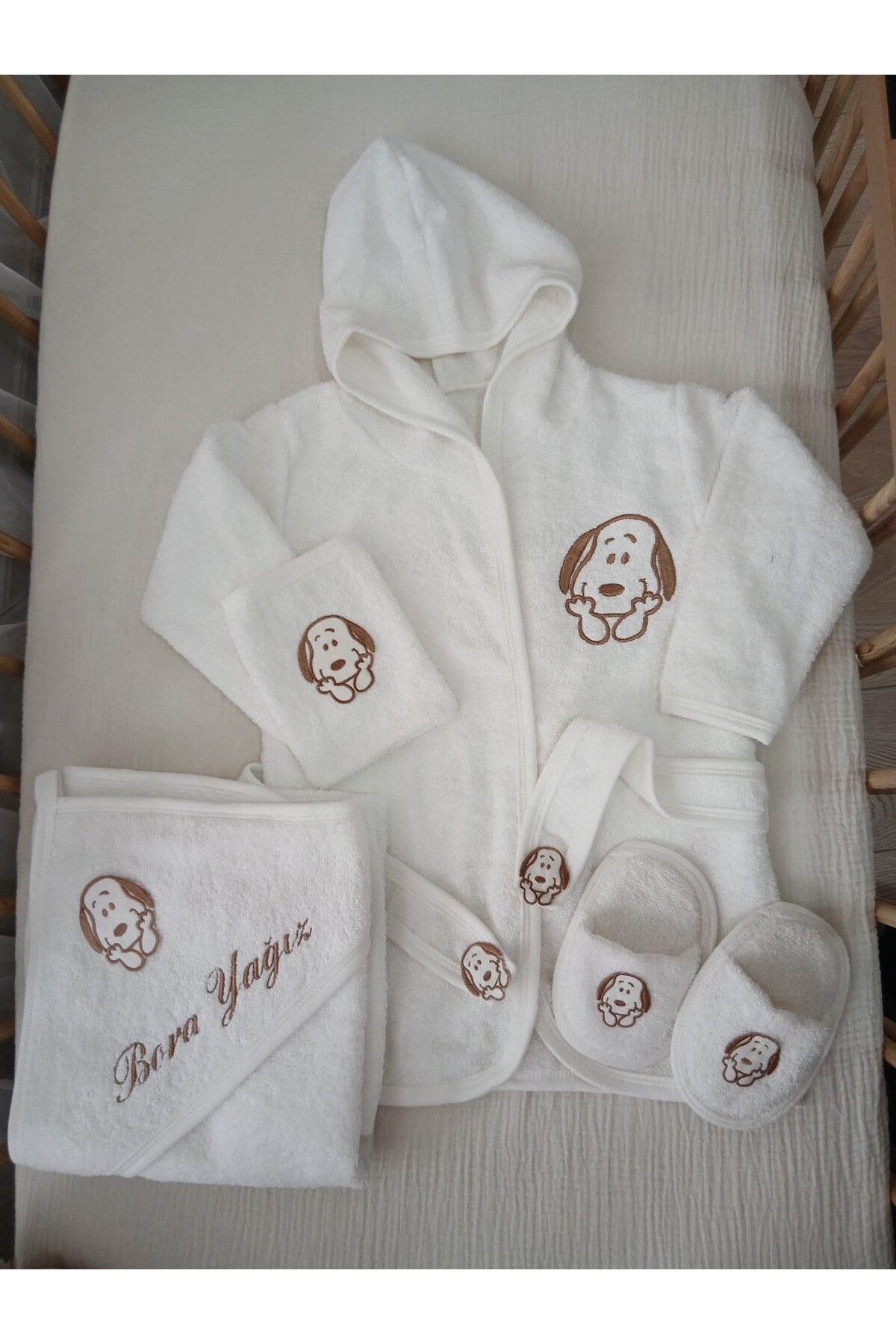 Tly Home Textiles BEBEK BORNOZ (0-3 YAŞ) EKRU