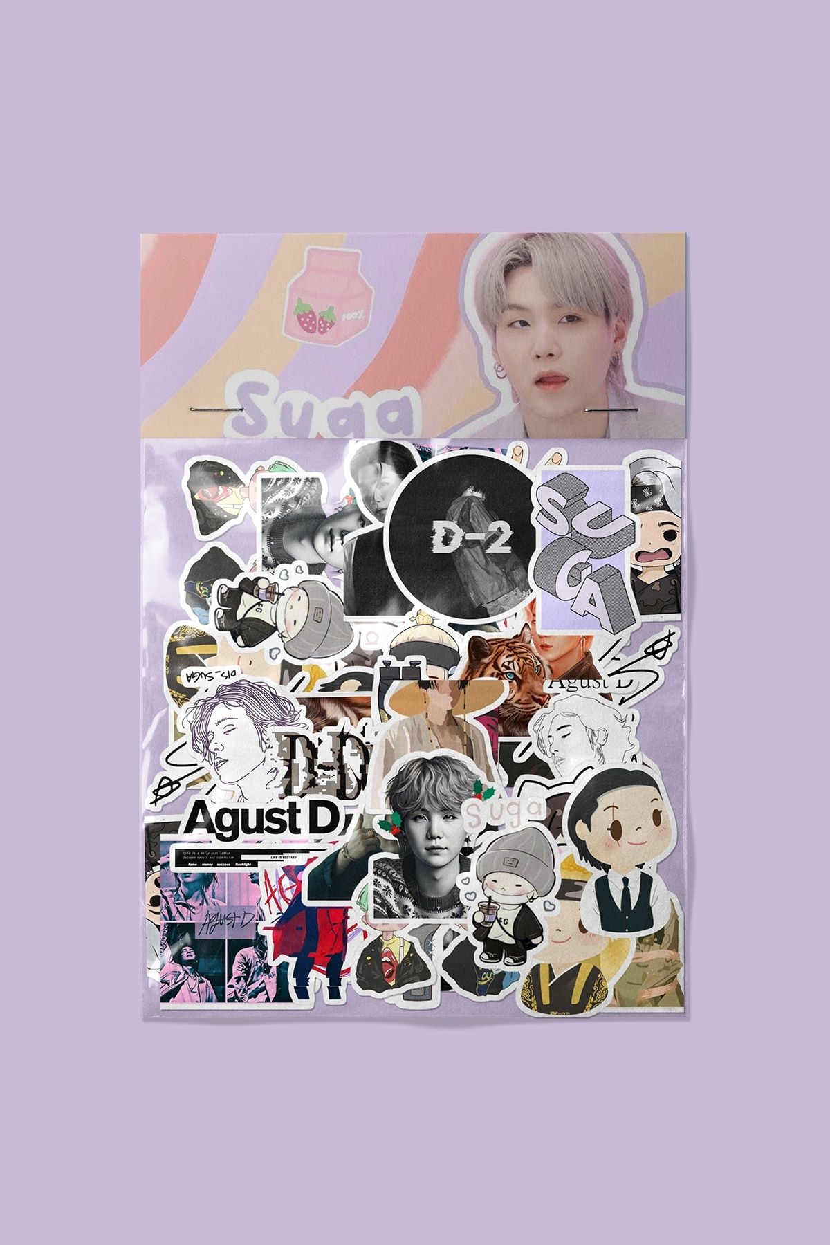 dadi ramba Suga Agust D Sticker paketi -Bullet Journal- Ajanda -Laptop Etiket Çıkartma
