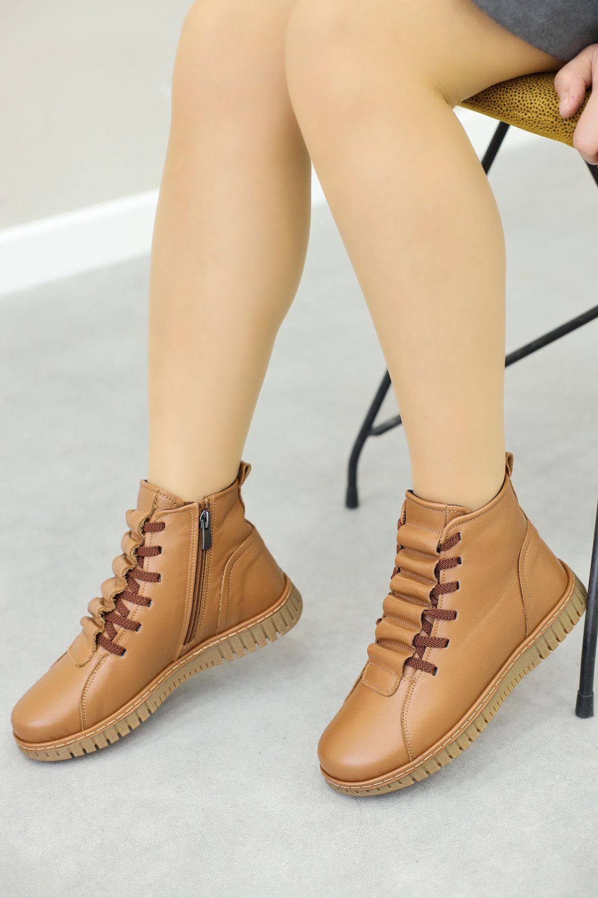 FAST STEP-Genuine Leather Women's Classic Boots - 757SZA23662 6