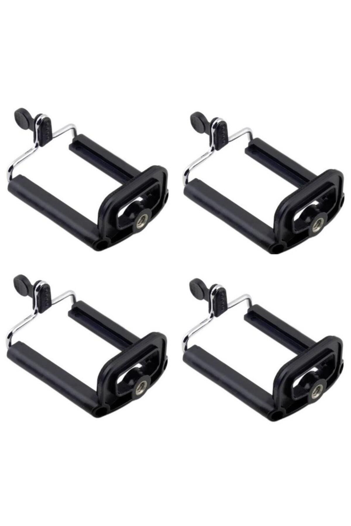 sanal trend 4 Adet Tripod Bağlantılı Selfie Çubuğu Telefon Tutucu Aparat