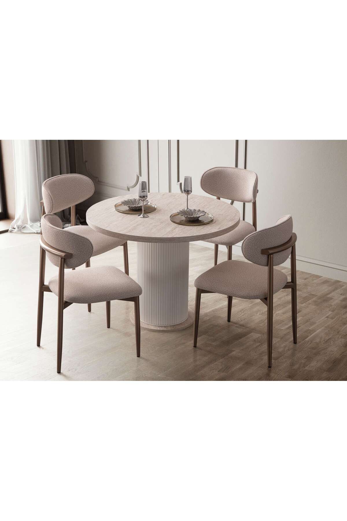 Home TRAVERTEN YEMEK MASASI TAKIMI 4 KİŞİLİK