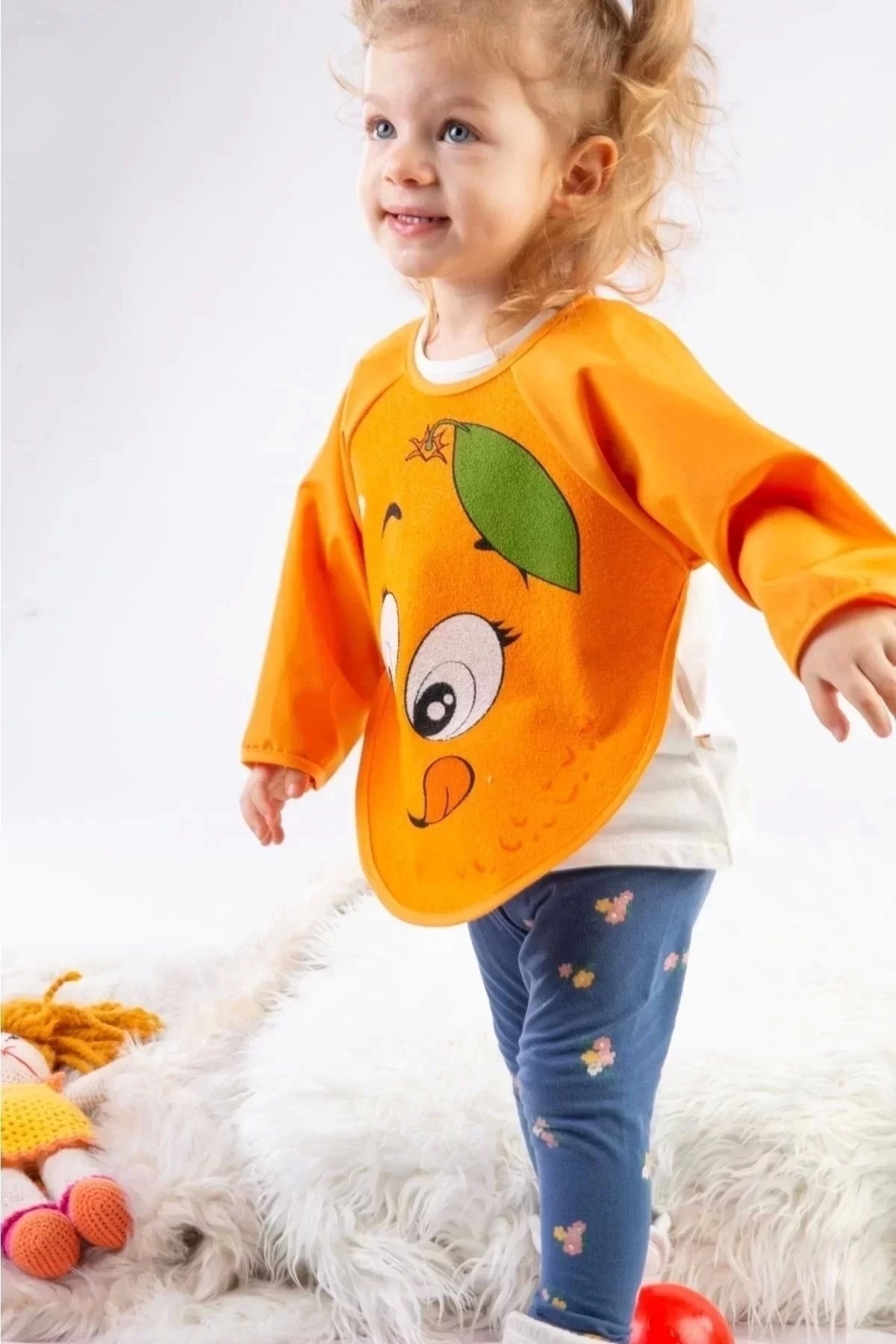 Babydonat Meyve Desenli 3'lü Paket Unisex Aktivite Ve Mama Önlüğü 0-18 Ay Sıvı Geçirmez. fotoğrafı 2 (önizleme)