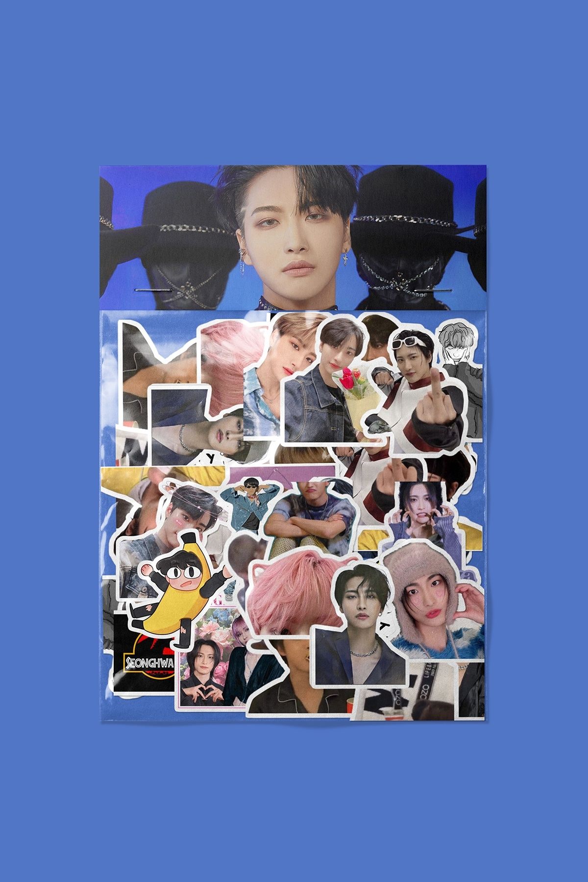 dadi ramba Seonghwa Ateez Sticker paketi -Bullet Journal- Ajanda -Laptop Etiket Çıkartma