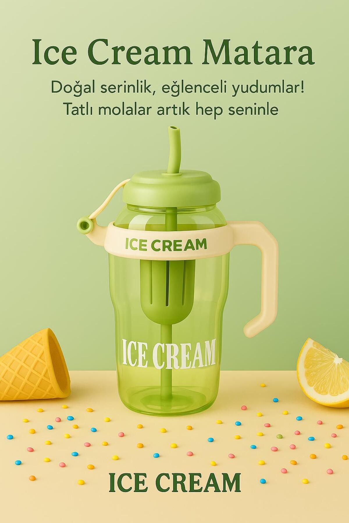 jetlegelsin Ice Bottle - Pipetli Matara 1,2 L