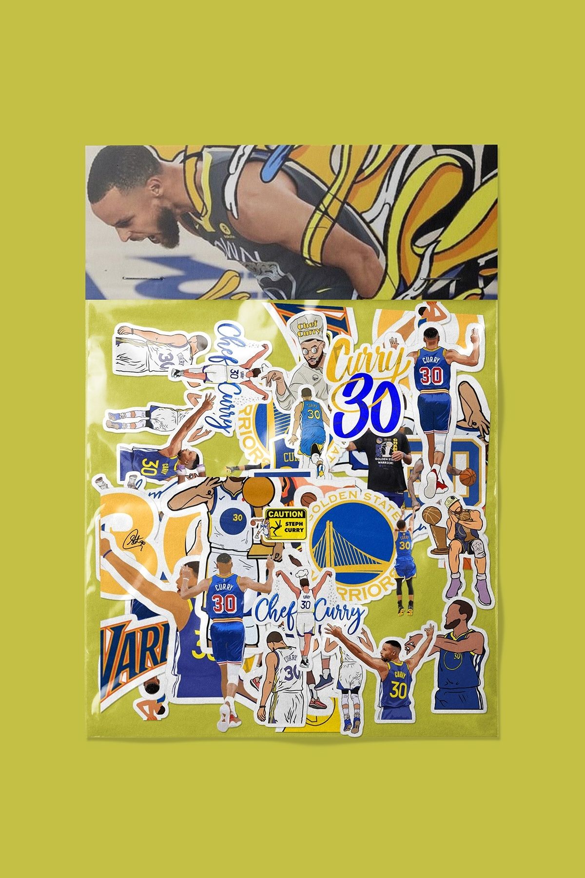 dadi ramba Stephen Curry Sticker paketi -Bullet Journal- Ajanda -Laptop Etiket Çıkartma