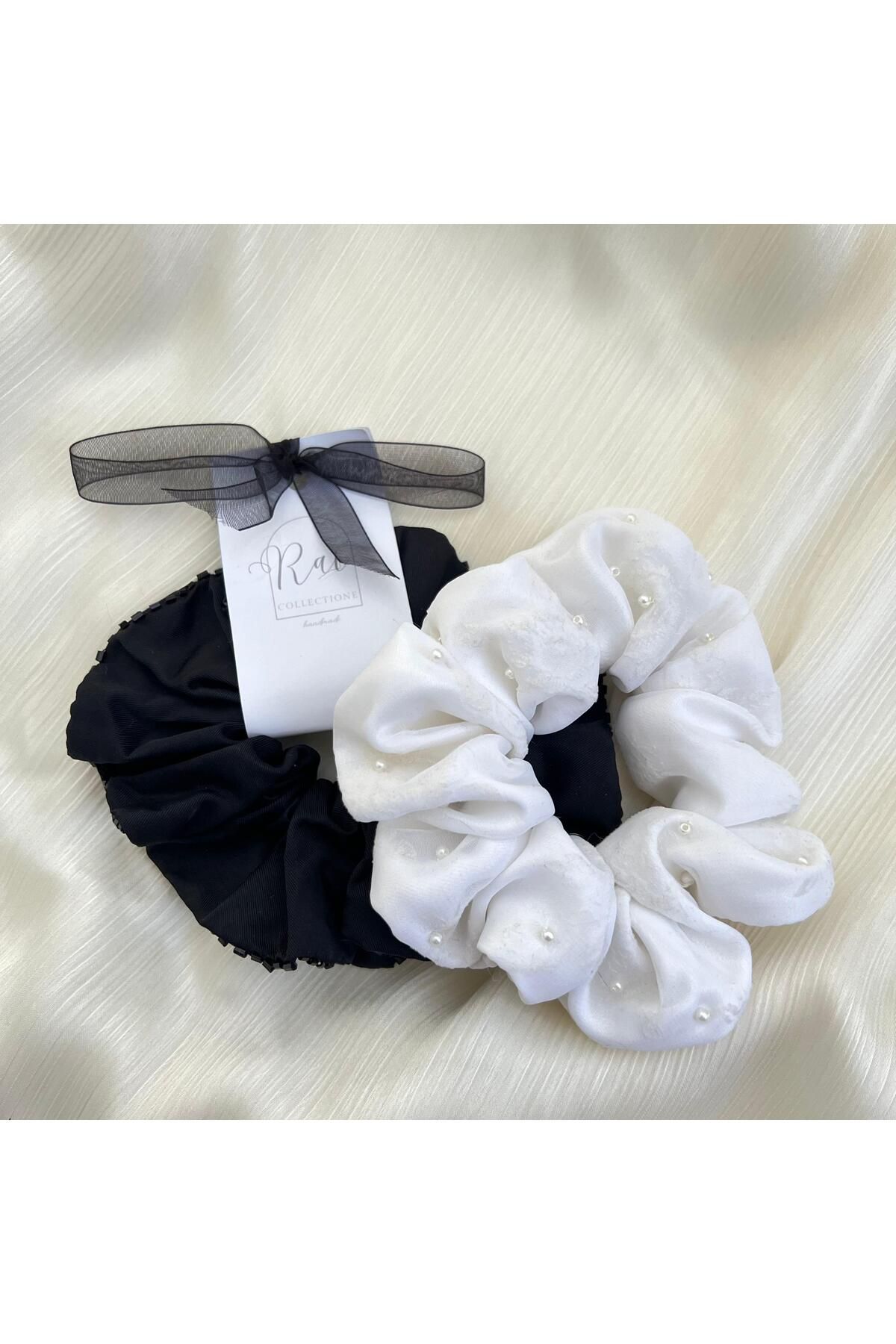 OLEARTISTIC 2’li Renkli Saten ve Tül Scrunchie Saç Tokası Seti – Bahar Serisi