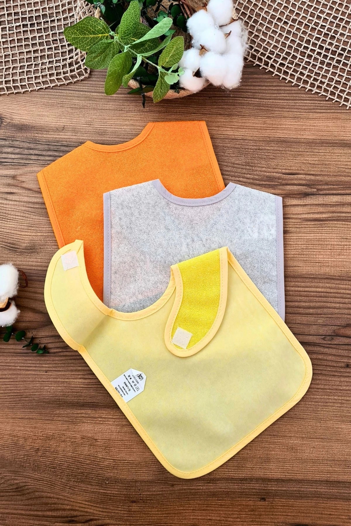 Buude Kids Pratik 3'lü Sıvı Geçirmez Mama Önlüğü 0-18 Ay fotoğrafı 2 (önizleme)