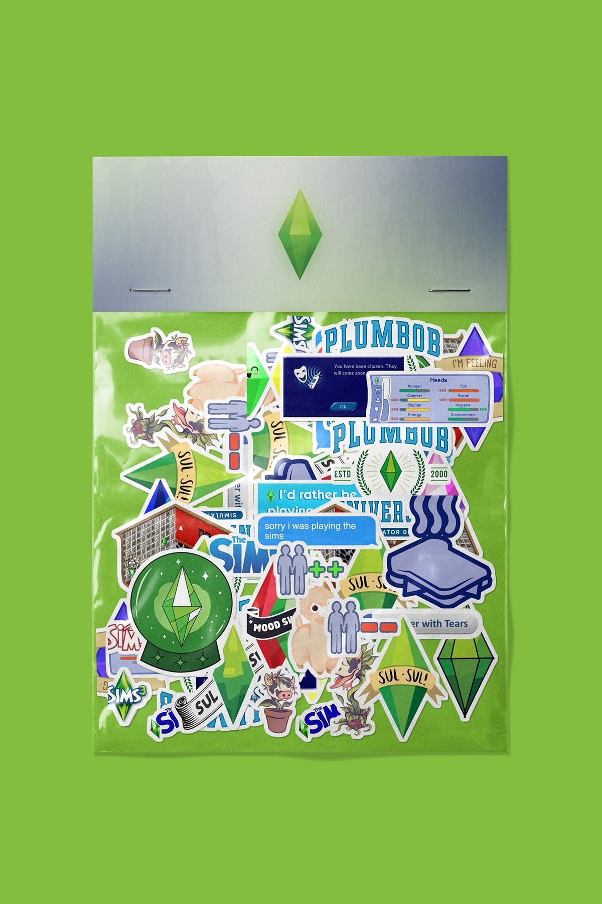 dadi ramba Sims Sticker paketi -Bullet Journal- Ajanda -Laptop Etiket Çıkartma