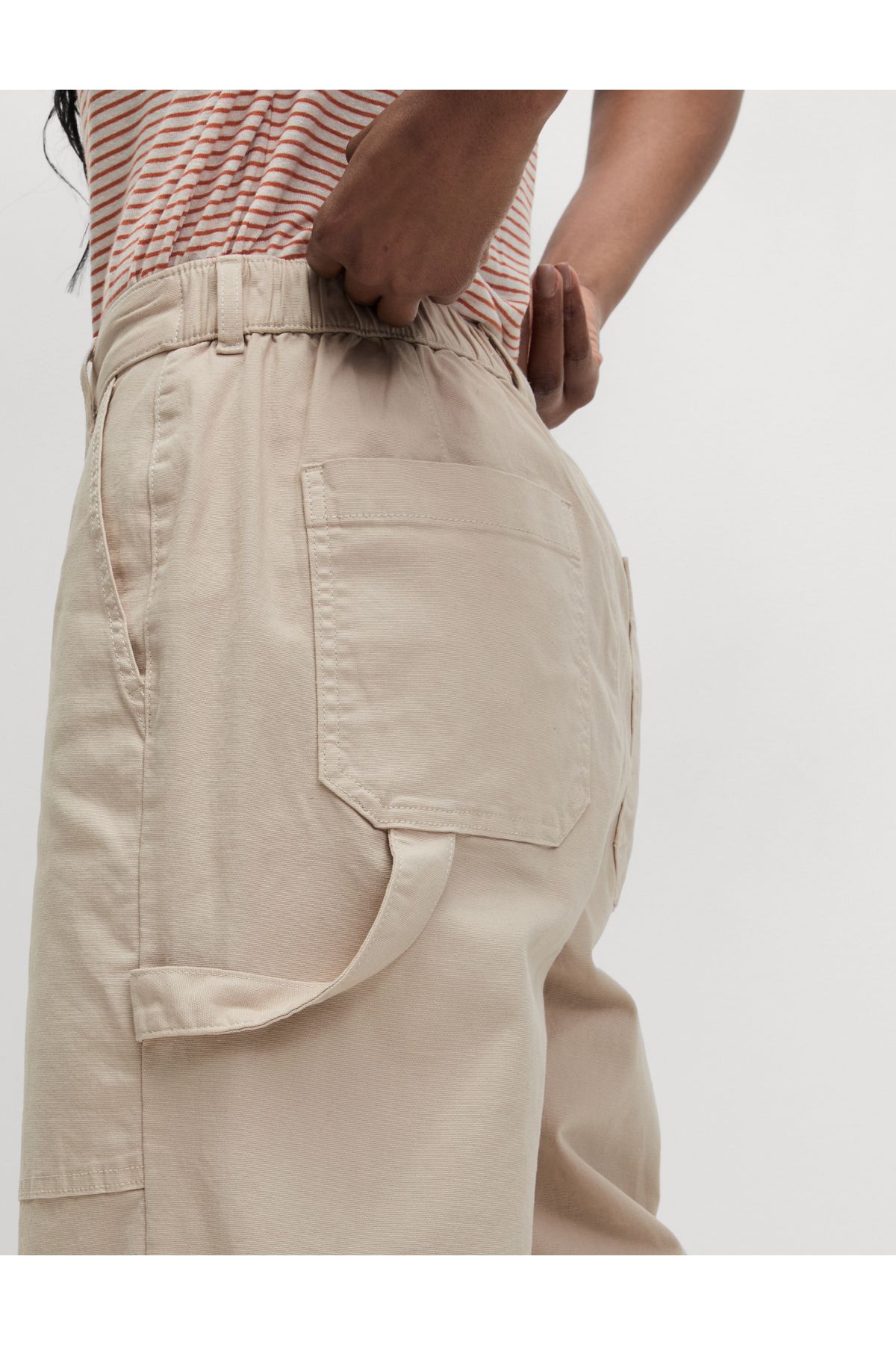 Marks & Spencer Yüksek Bel Pamuklu Cepli Straight Fit Pantolon