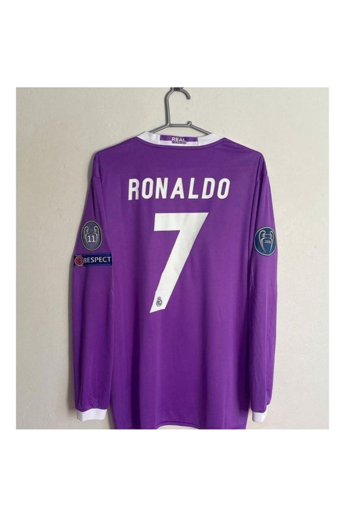yenteks Ronaldo Real.Madrid.2017 Mor Uzun Kol Yetişkin Forma