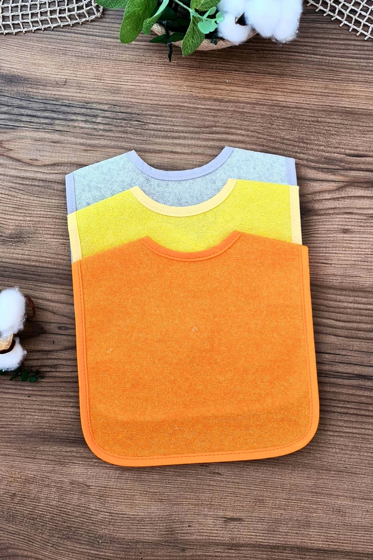 Buude Kids Pratik 3'lü Sıvı Geçirmez Mama Önlüğü 0-18 Ay fotoğrafı 3 (önizleme)