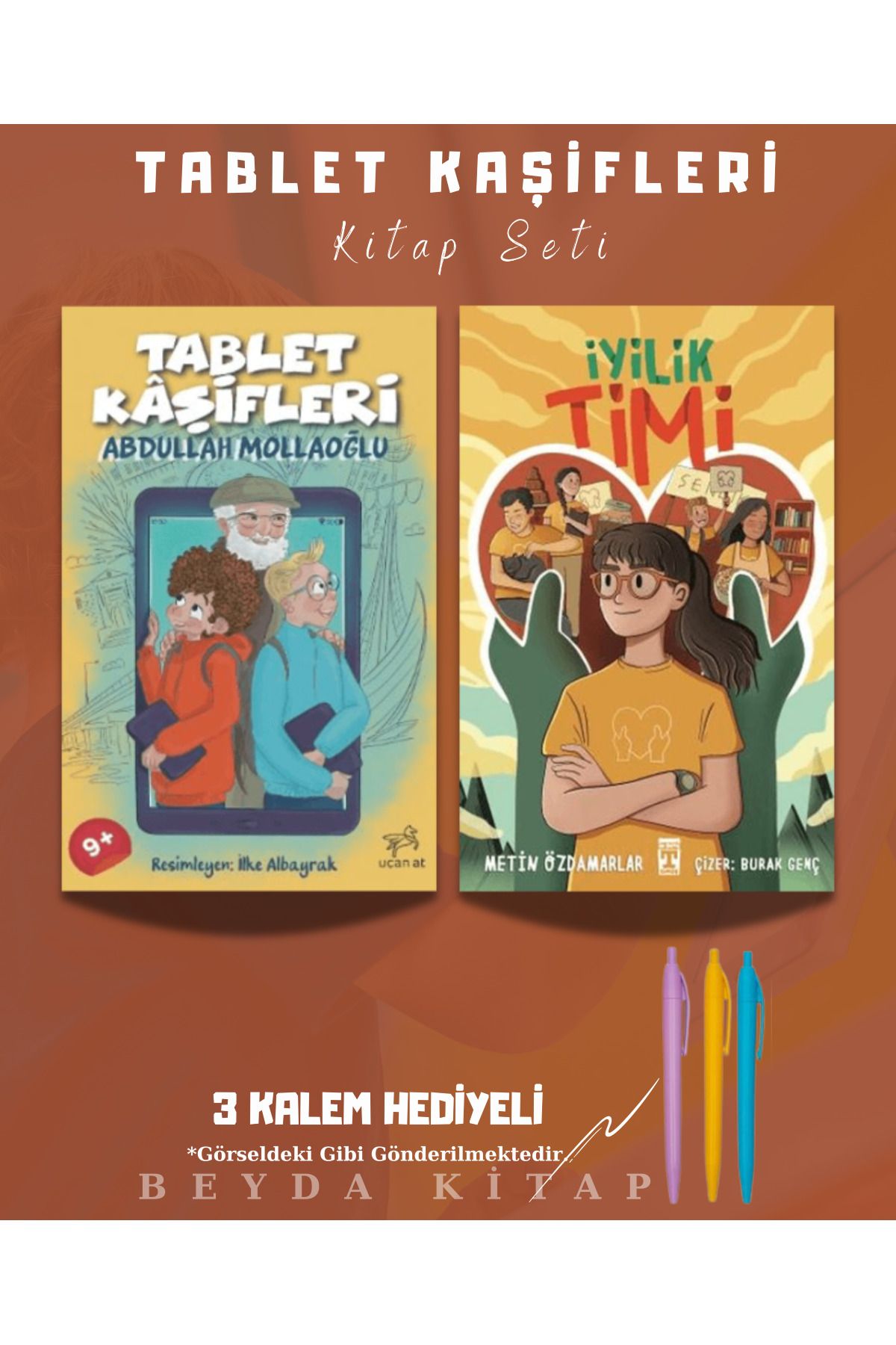 Bilge Kültür Sanat Tablet Kaşifleri - İyilik Timi - Abdullah Mollaoğlu - Kitap Seti - Kalem Hediyeli