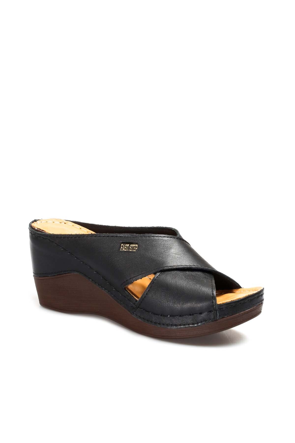 FAST STEP-Papuci de damă din piele naturală cu toc pană 972za1003 3