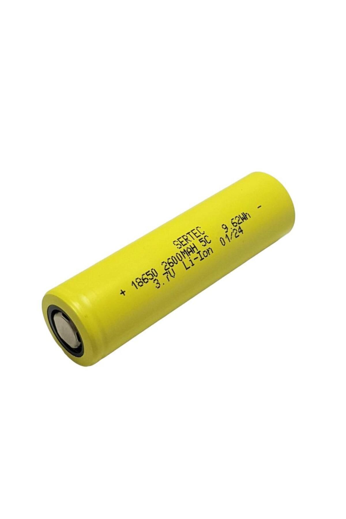 TAYFUN Sertec 18650 3.7V 2600 Mah 5C Li-Ion Şarjlı Pil-1 Adet