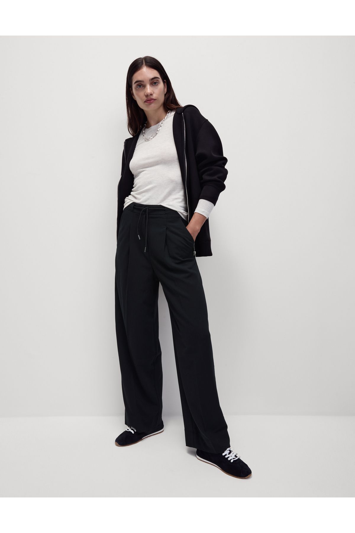 Marks & Spencer Büzgü Detaylı Wide Leg Pantolon