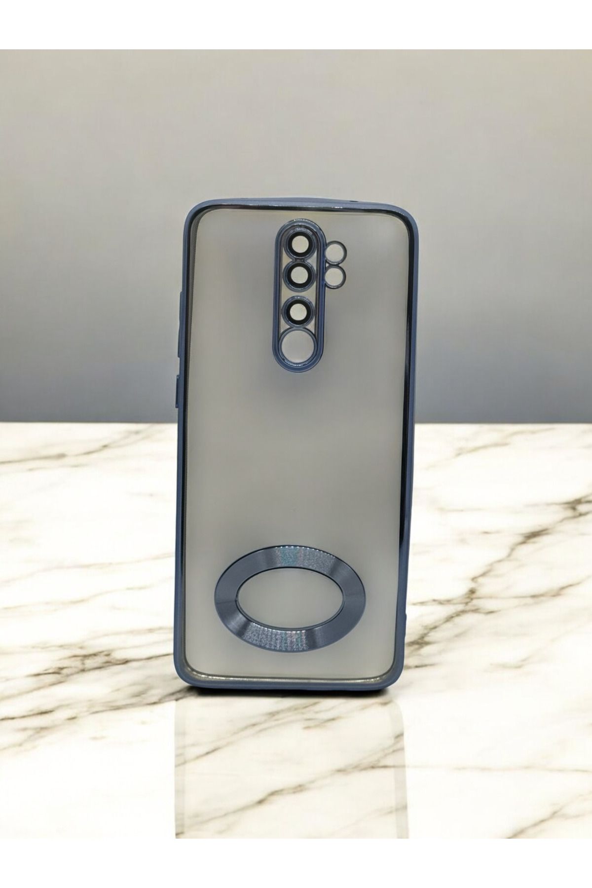 DUBİGOLD XİAOMİ REDMİ NOTE 8 PRO UYUMLU KAMERA KORUMALI LOGO GÖSTEREN OMEGA KILIF