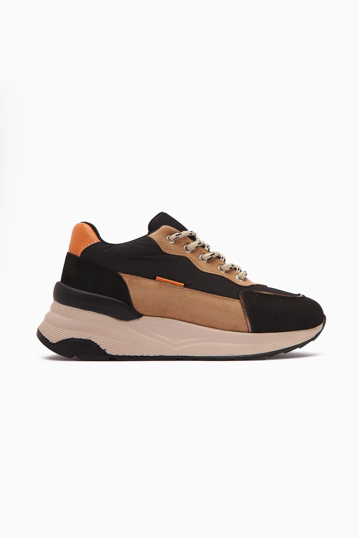 Limoya Tuana Siyah Nud Bağcıklı Kadın Sneakers Ayakkabı