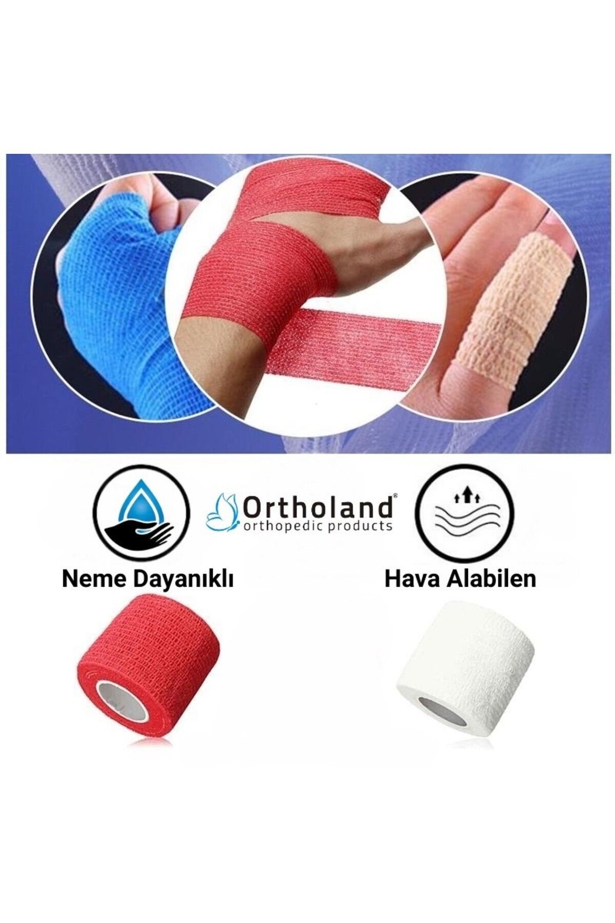 hayvancılık makinesi Coban Kendine Kendinden Yapışan Renkli Bandaj 3 Adet
