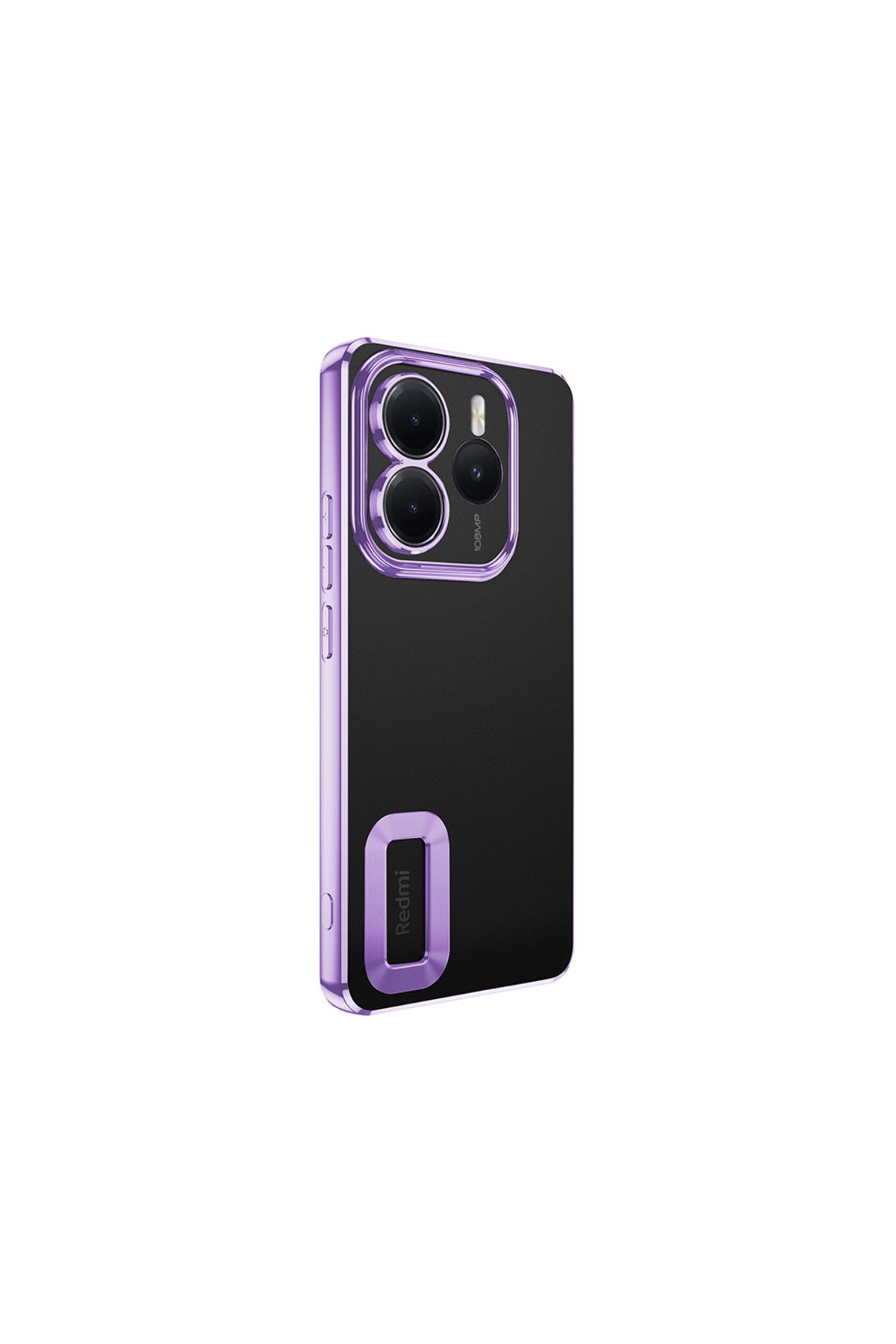 Ceponya Redmi Note 14 5G Kılıf Köşeleri Renkli Şeffaf Kamera Korumalı Silikon Luxury Kapak