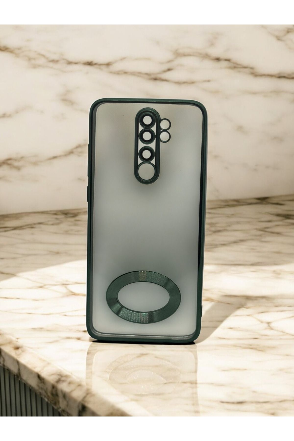 DUBİGOLD XİAOMİ REDMİ NOTE 8 PRO UYUMLU KAMERA KORUMALI LOGO GÖSTEREN OMEGA KILIF