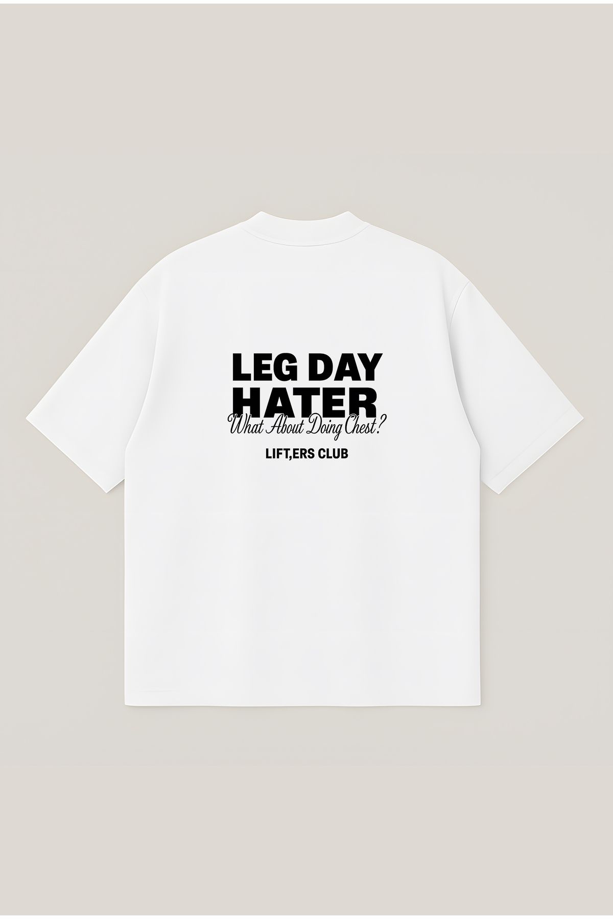 Moon Dancer Leg Day Unisex Oversize Baskılı Boxy Fit Kalın Kumaşlı Tshirt