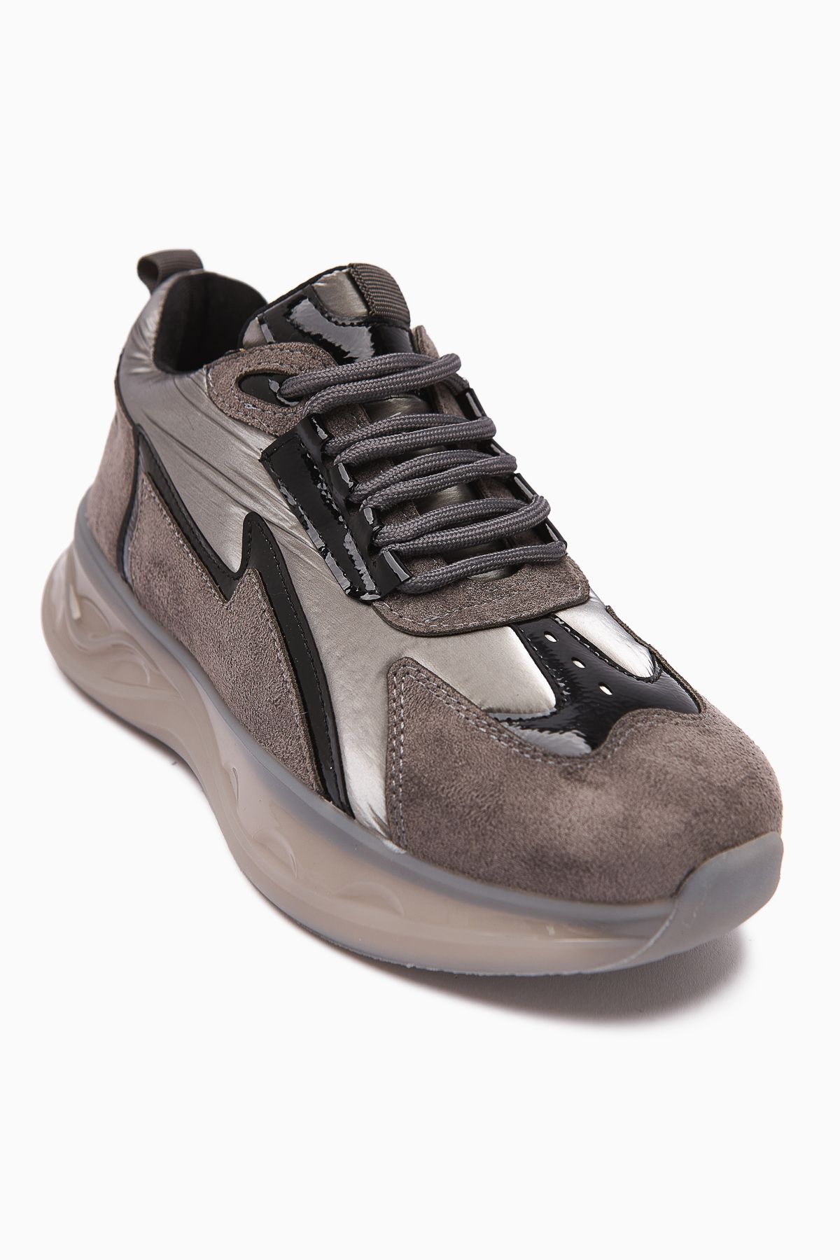 Limoya Tolin Gri Paraşüt Kumaşlı Kadın Sneakers Ayakkabı