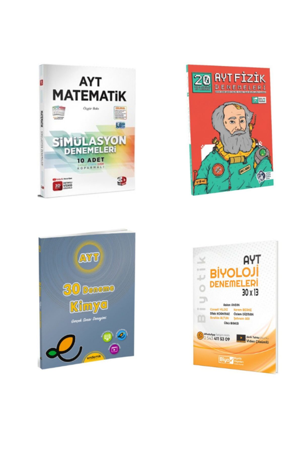 Yargı Yayınları 2025 3d ayt matematik ertan sinan ayt fizik endemik ayt kimya ve biyotik ayt biyoloji deneme