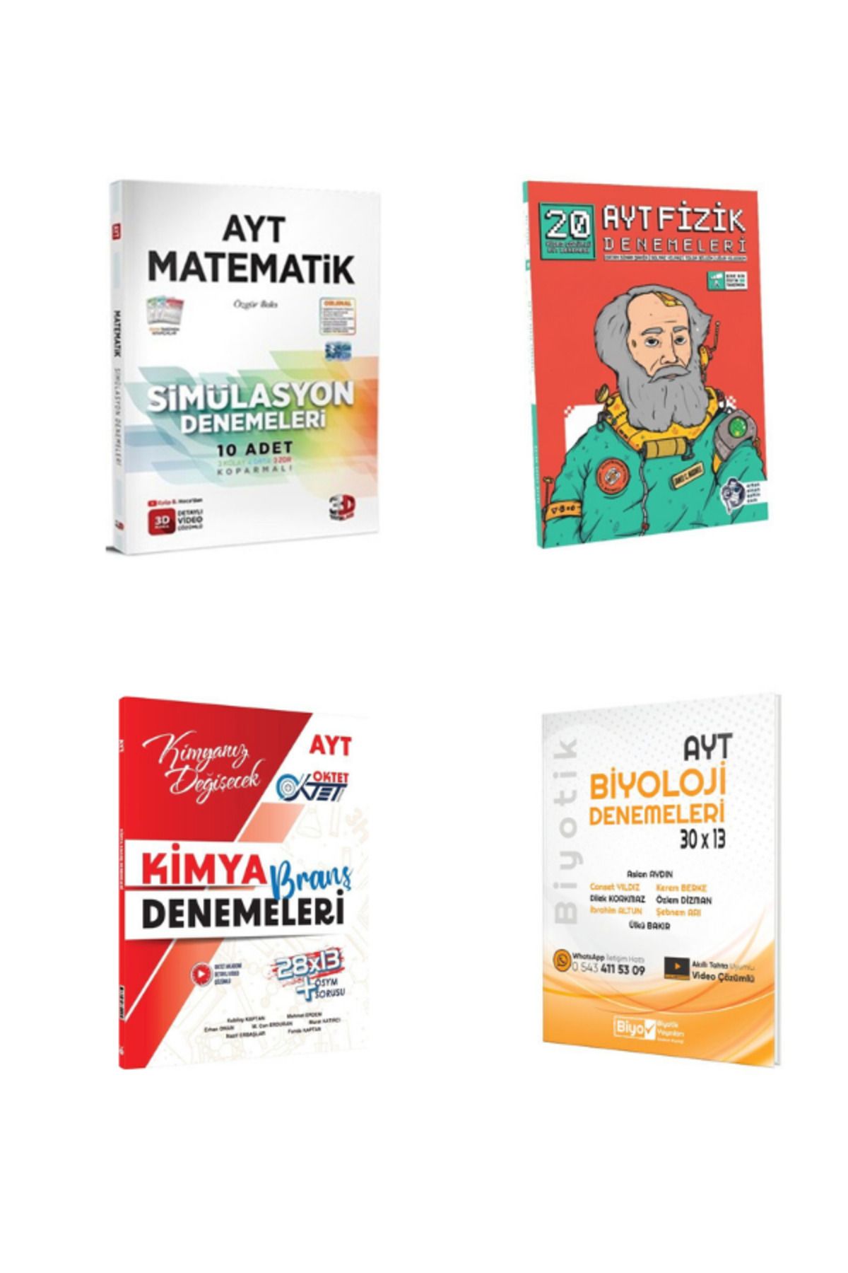 Yargı Yayınları 2025 3d ayt matematik ertan sinan ayt fizik oktet ayt kimya ve biyotik ayt biyoloji deneme
