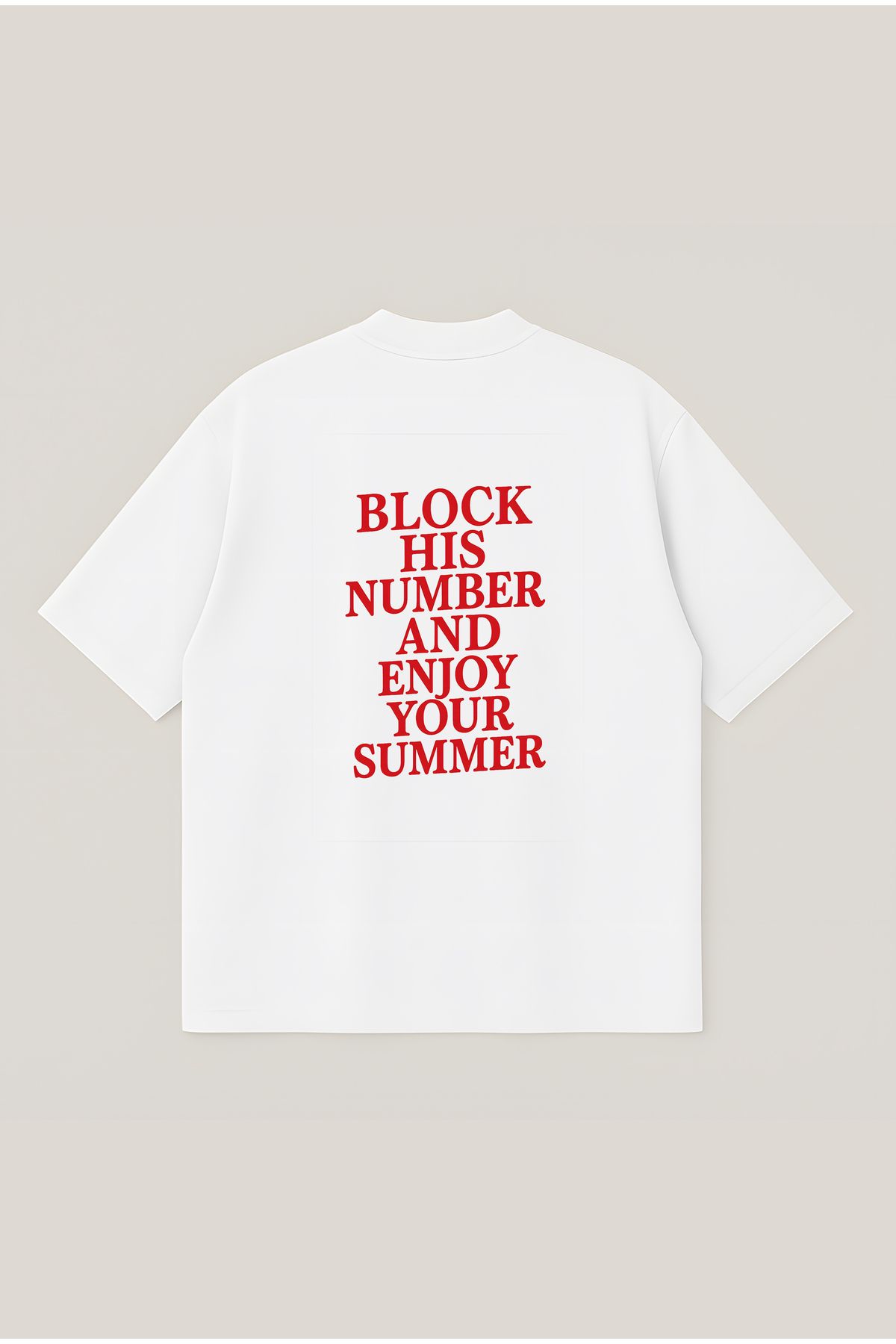 Moon Dancer Block Hım Unisex Oversize Baskılı Boxy Fit Kalın Kumaşlı Tshirt