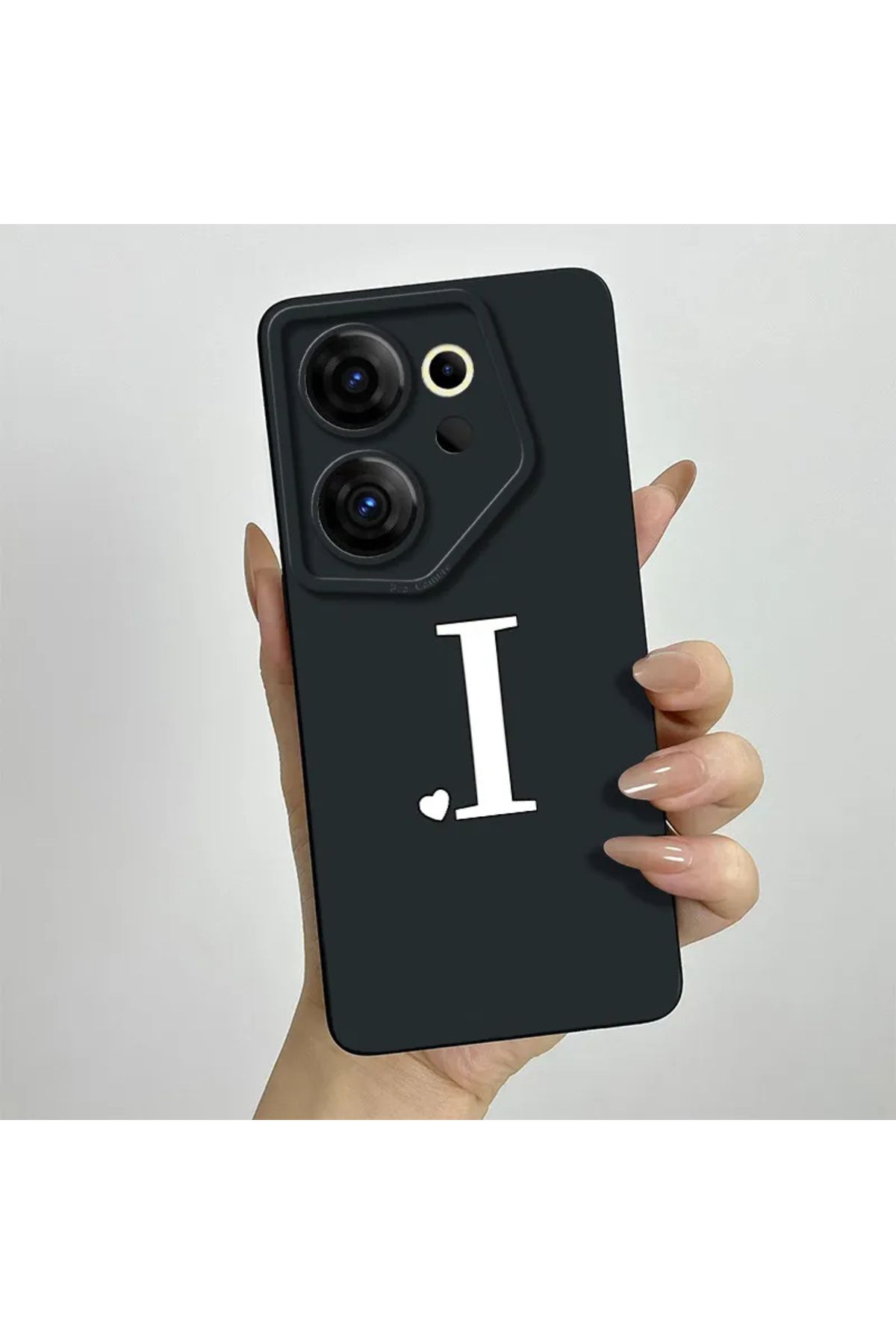 Rotaks Tecno Camon 20 Premier 5g Uyumlu Harfli Taç Baskılı Kişiye Özel Silikon Telefon Kılıfı - I