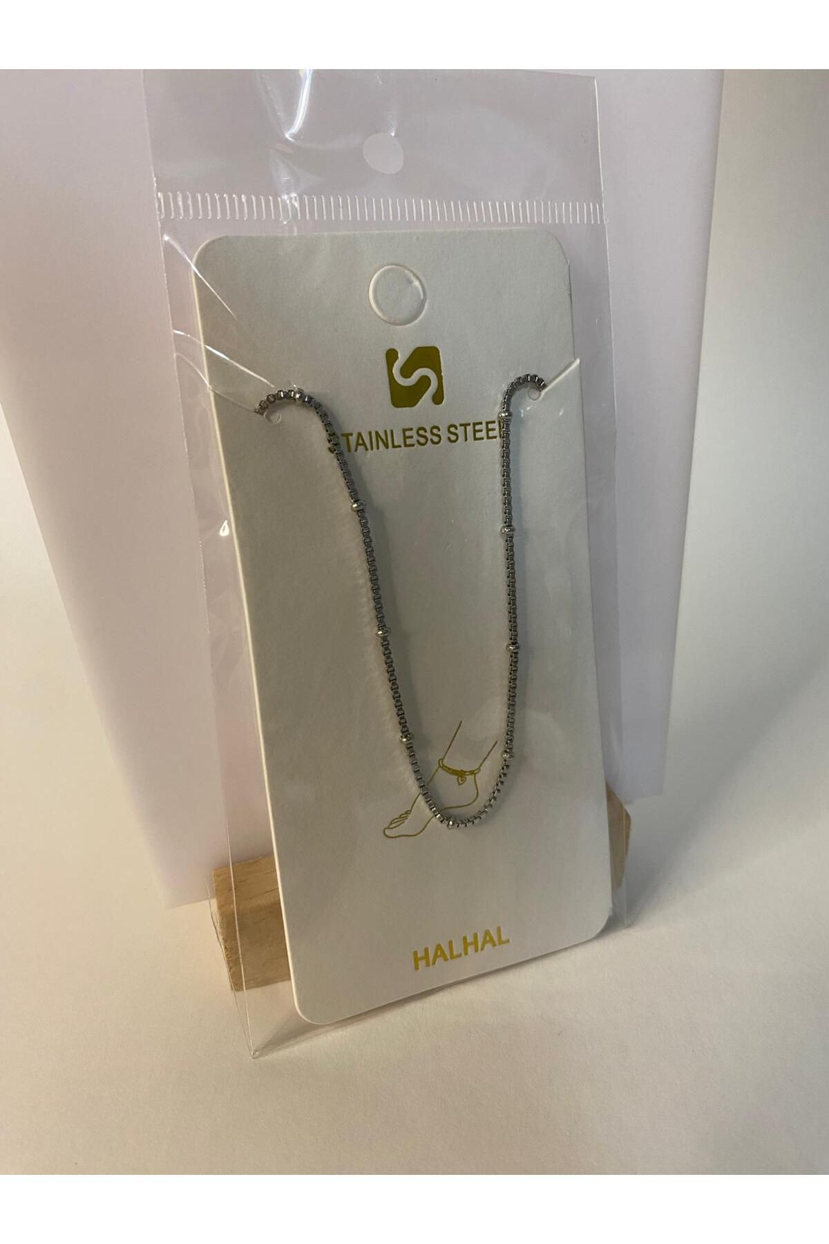 stainless steell Minimal Dorika Gümüş Renkli Halhal