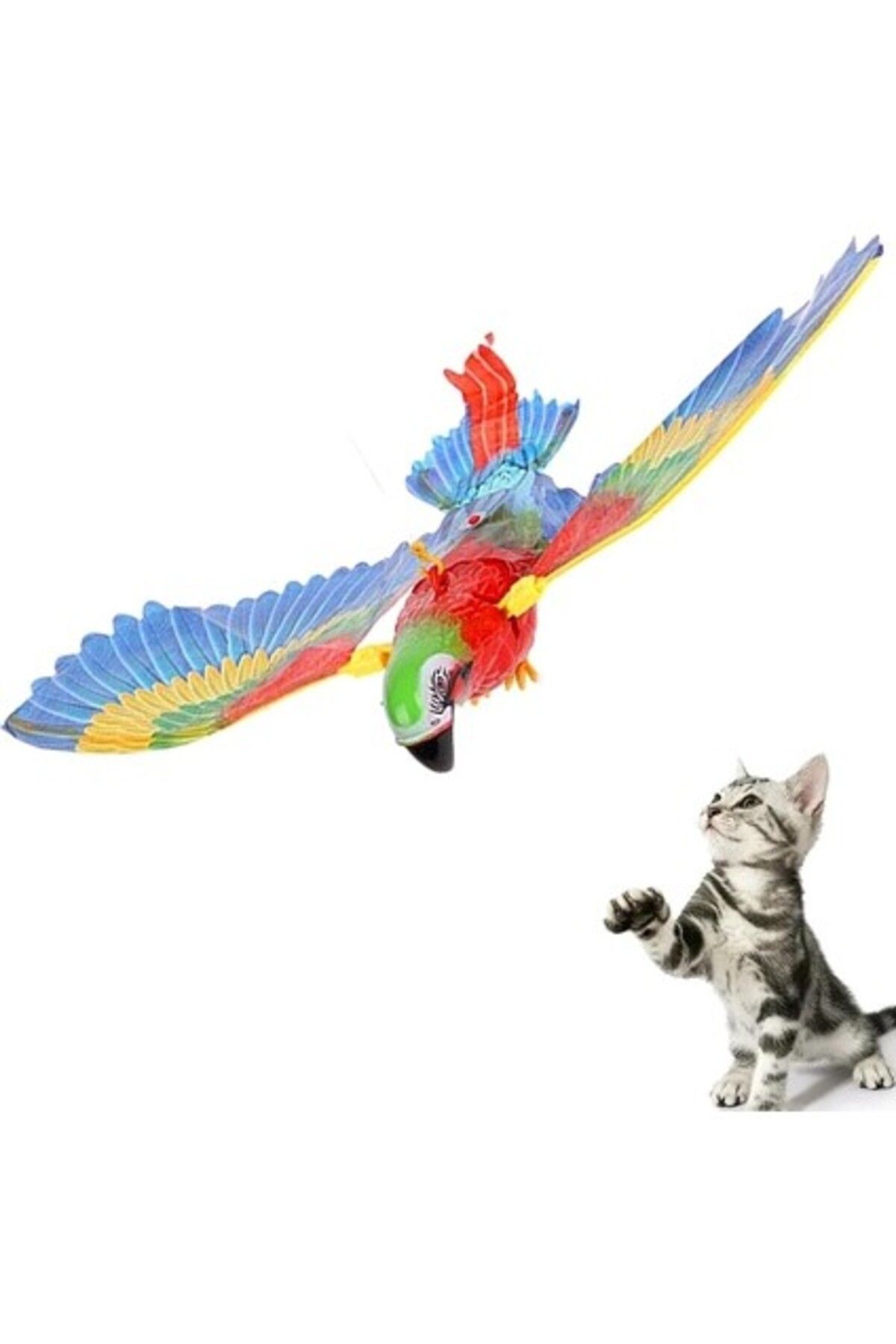 Orqinel Aqua Home Pilli Uçan Papağan Kedi Oyuncağı