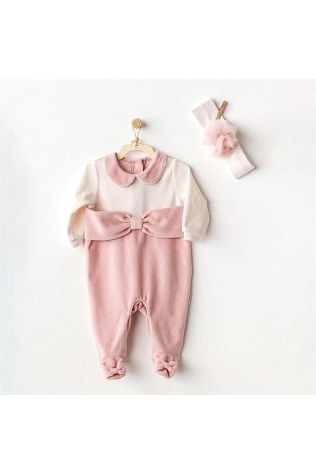 Skygo Andywawa AC25043 Puppy Gazelle Kadife Bebe Tulum Takım Pink