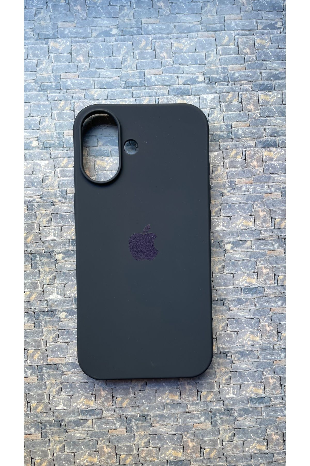 BCNCASE İphone16 Logolu Telefon Kılıfı Yumuşak Silikon Kauçuk İçi Kadife Ince Kılıf ÇizilmezDayanıklı